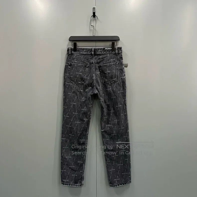 Balenciaga Balenciaga Black Washed Bulletproof Logo Denim Pants Size 25" / US 0 / IT 36 - 3 Thumbnail