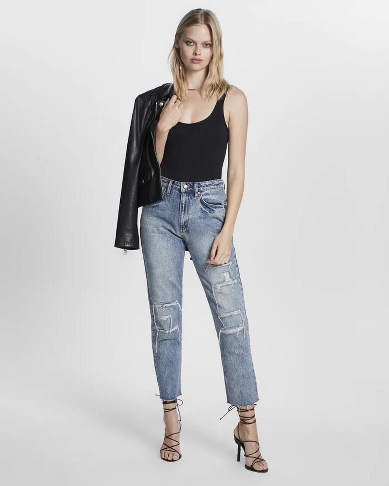 Ksubi new ksubi womens denim jeans nine o trashed blue 25 7 Size 25" / US 0 / IT 36 - 1 Thumbnail