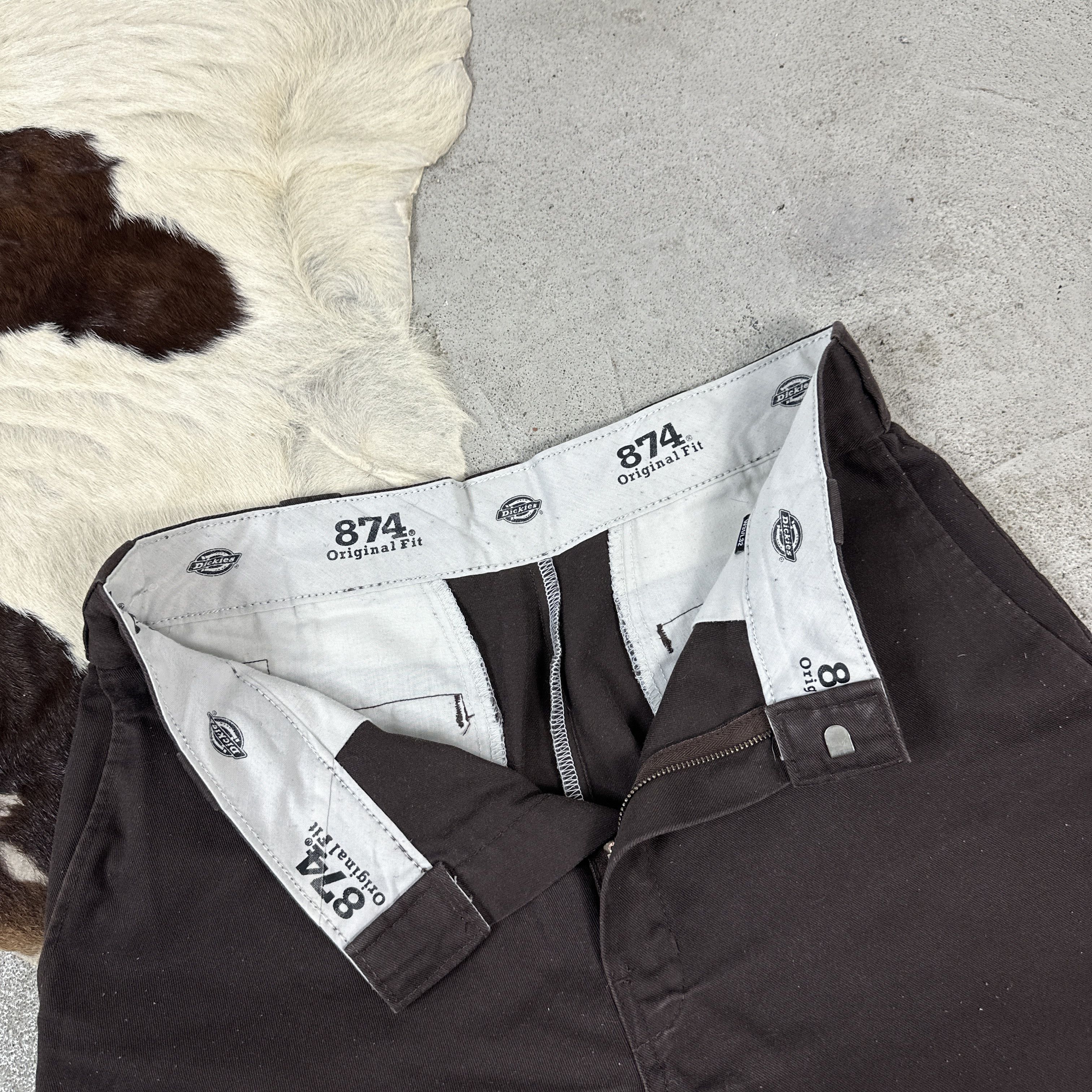 Dickies × Vintage Vintage Casual Original Fit Dark Brown Dickies Pants 00s Size US 31 - 4 Thumbnail
