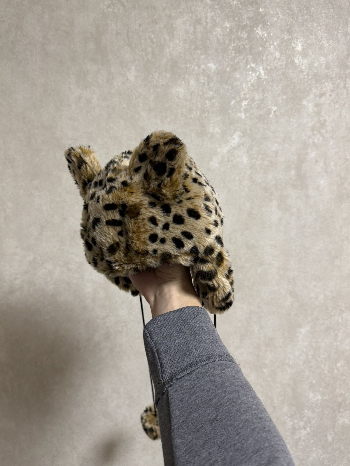 Japanese Brand × Vintage Vintage Y2K leopard fuzzy fur ushanka hat punk Japanese Size ONE SIZE - 6 Thumbnail