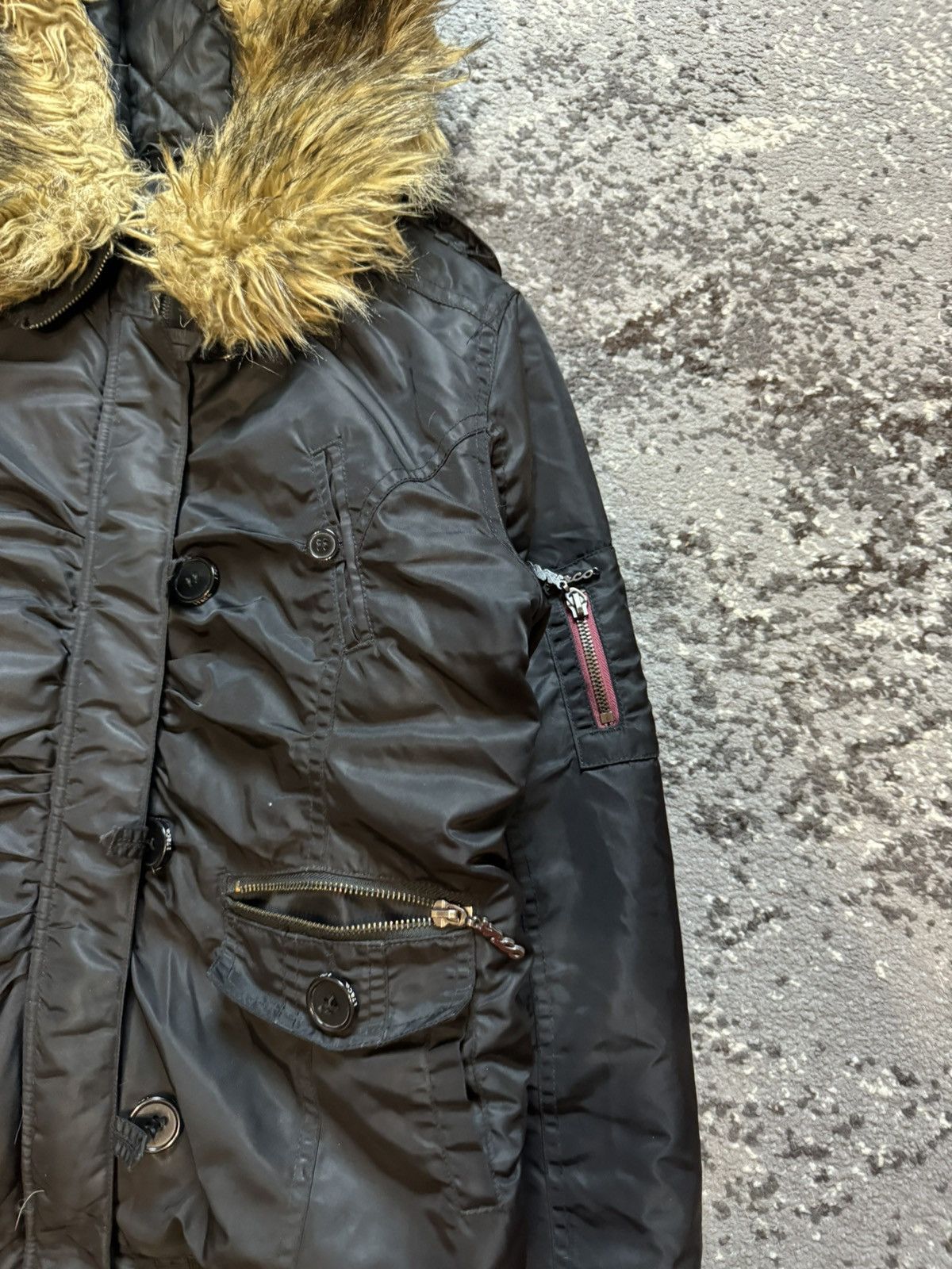 If Six Was Nine × Vintage Vintage Y2K XOXO Bomber Fuzzy Fur Opiuk Owens Style Bomber Size US S / EU 44-46 / 1 - 9 Thumbnail