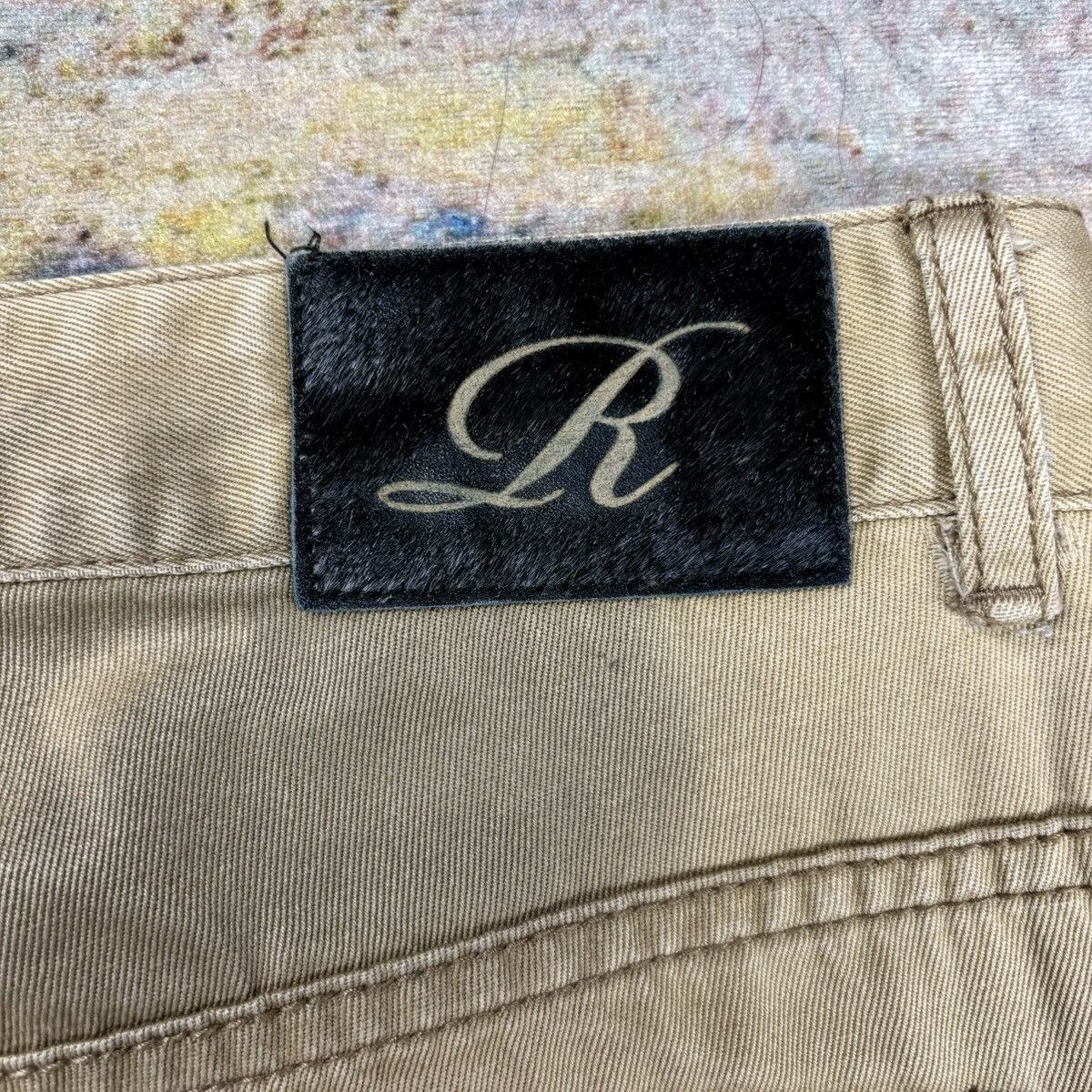 BUFFALO BOBS 2000s Roshell - Waxed Oil Flared Pants Mohair Patch Size US 29 - 8 Thumbnail