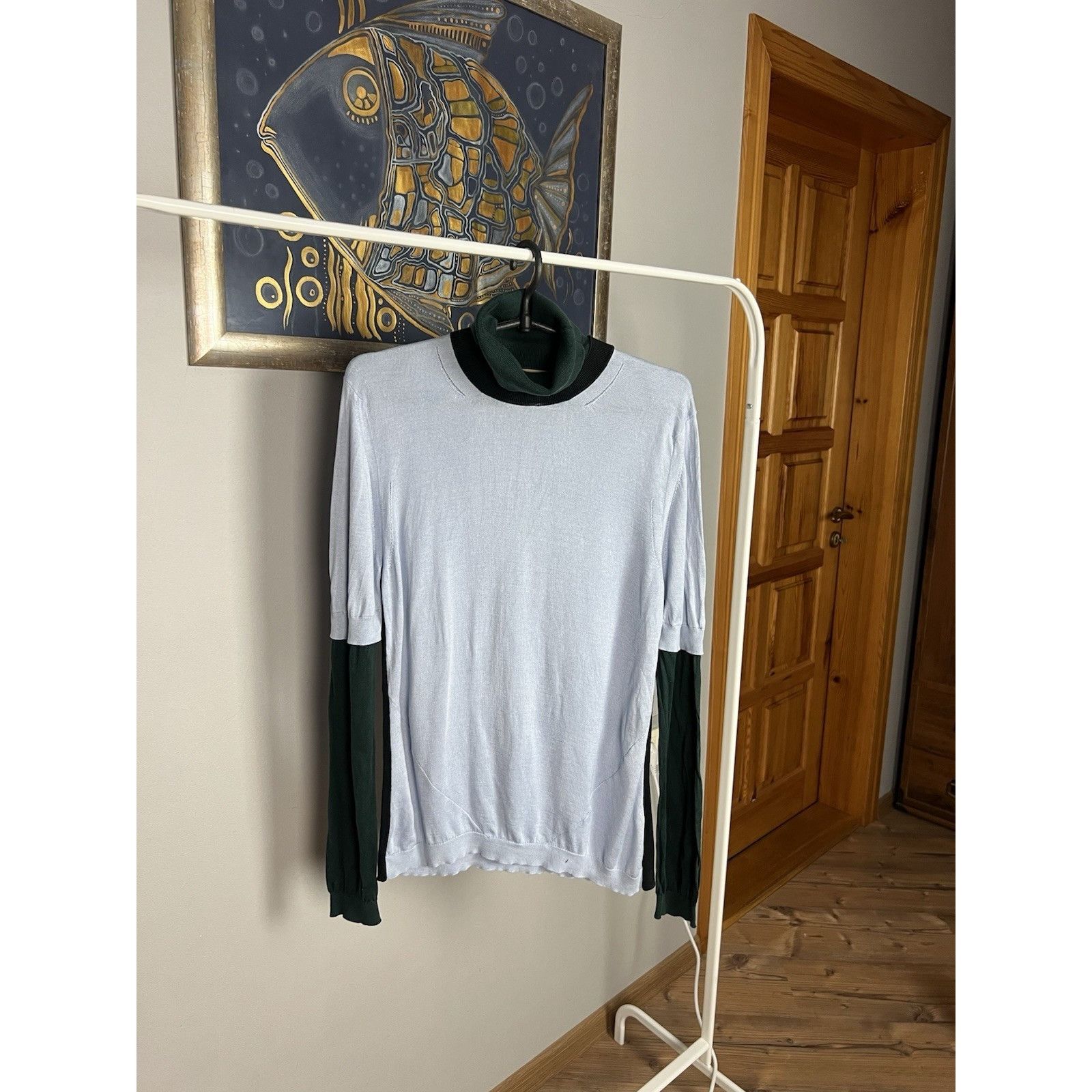 Burberry Burberry Mulberry Silk Cashmere Women`s Blue Turtleneck Swea Size US L / EU 52-54 / 3 - 2 Thumbnail