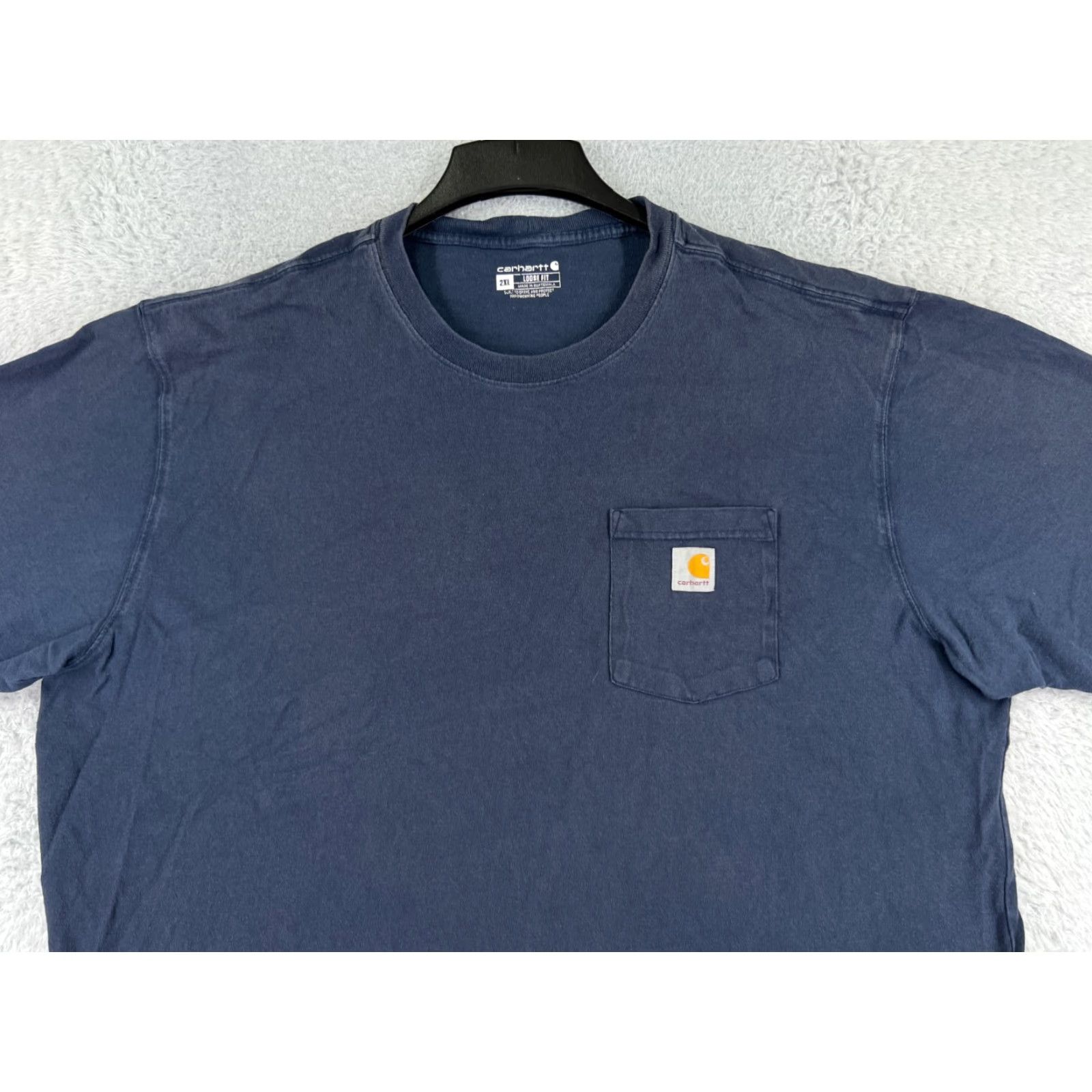 Carhartt Carhartt Shirt Mens 2XL Blue Short Sleeve Crew Neck 100% Cotton Workwear Shirt Mens 2XL Blue Crew Neck Short Sleeve Cotton workwear Size US XXL / EU 58 / 5 - 7 Thumbnail
