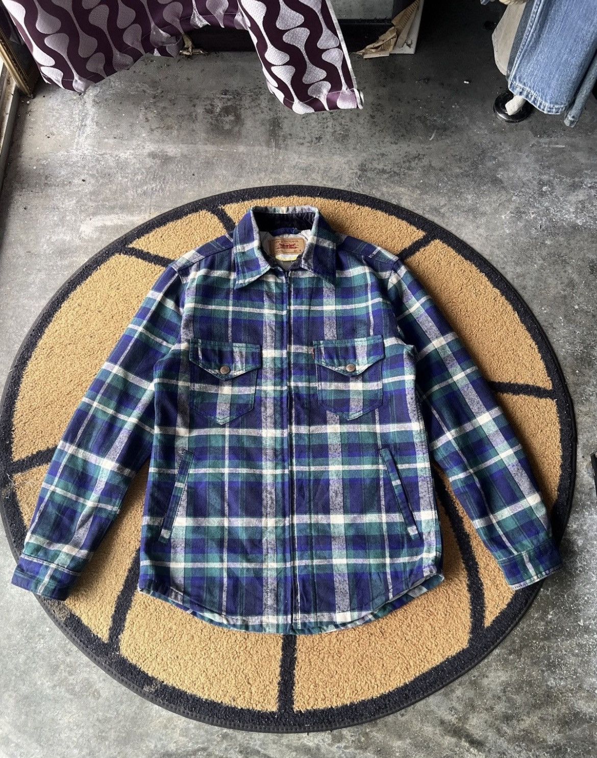 Levi's 🔥Vintage Levis 60536 Quilted Zipper Jacket Size US S / EU 44-46 / 1 - 2 Thumbnail