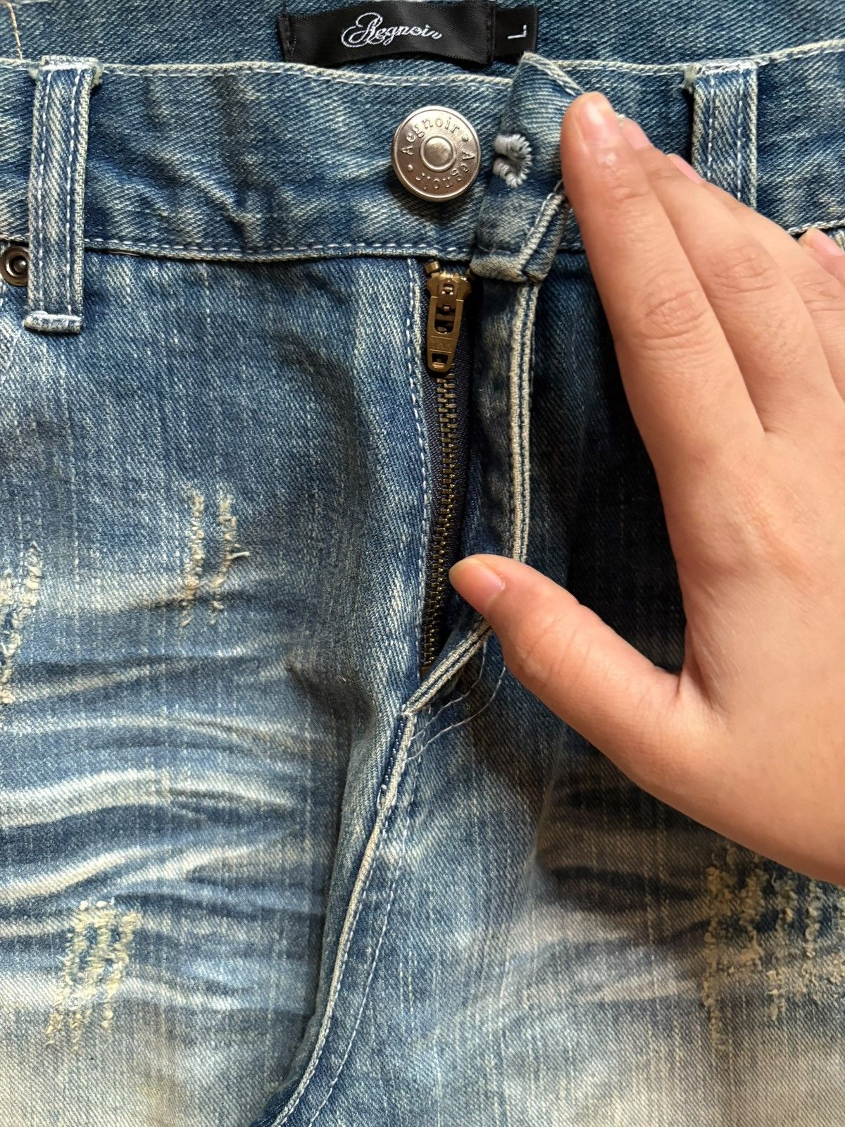 Japanese Brand Vintage Japanese Brand Rusty Wash Clawmark Loose Jeans Size US 33 - 3 Thumbnail