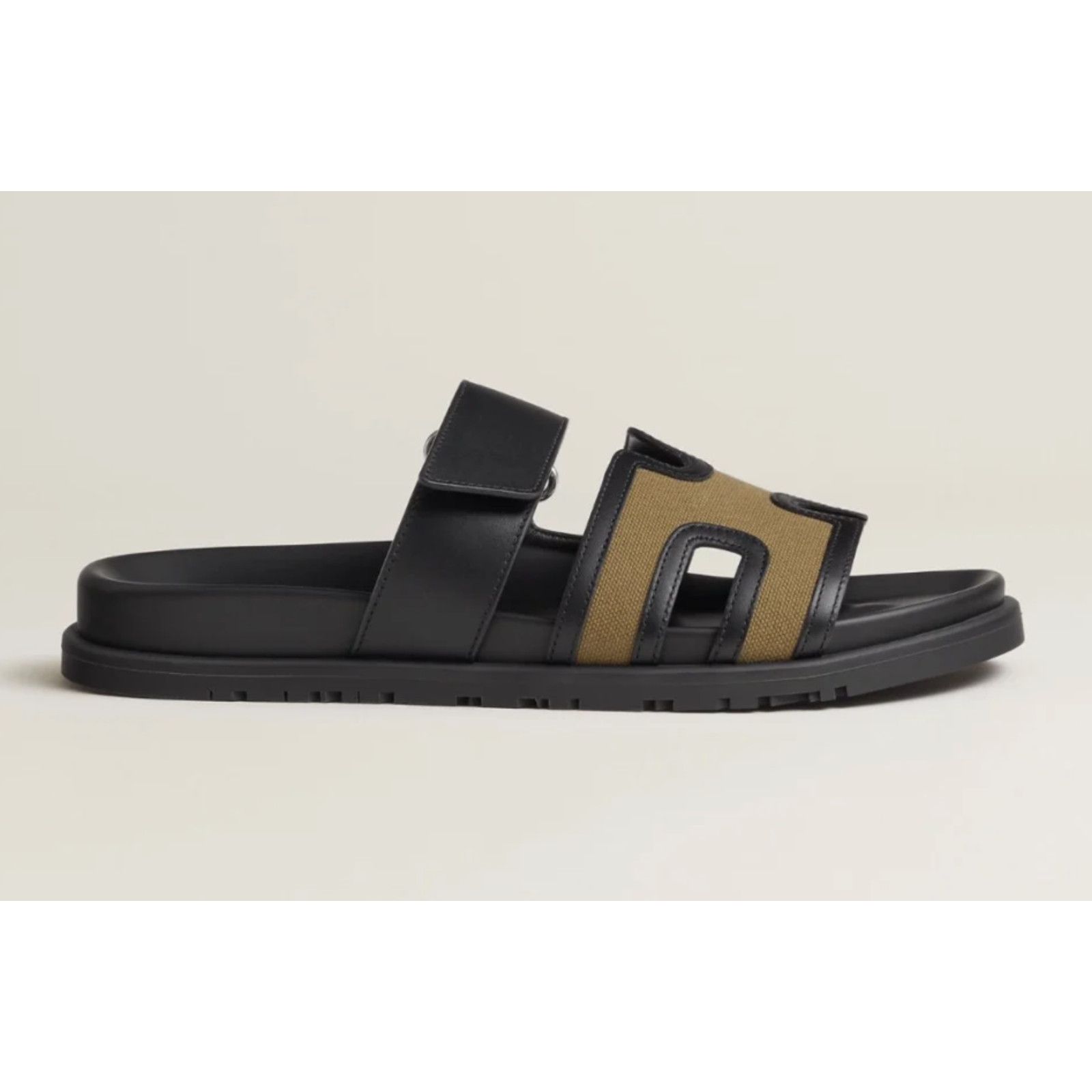Hermes Hermes Chypre Sandal Mens Black Canvas Cargo Flat 45 12 Size US 12 / EU 45 - 5 Thumbnail