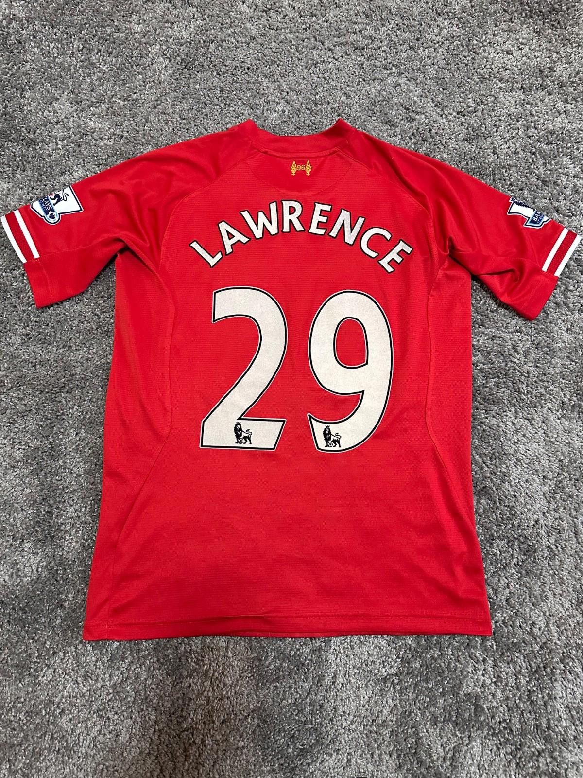 Warrior LAWRENCE #29 LIVERPOOL 2013/14 FOOTBALL SHIRT SOCCER JERSEY Size US L / EU 52-54 / 3 - 6 Thumbnail