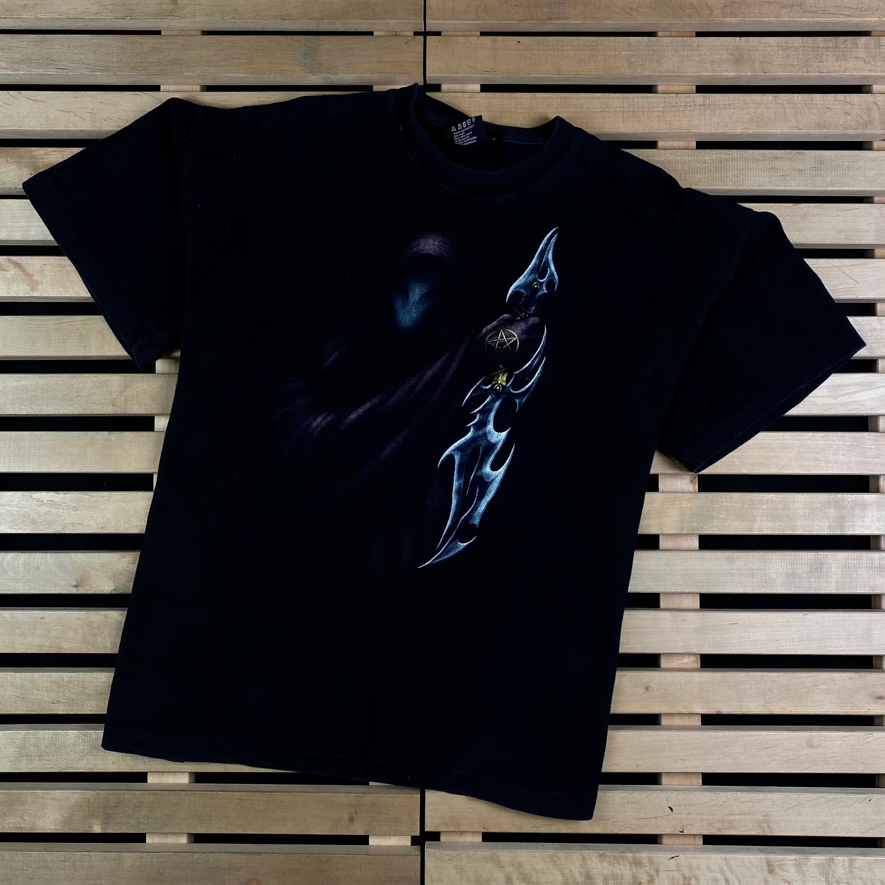 Band Tees × Vintage Mens Vintage Rock T Shirt Spiral Size XL Size US XL / EU 56 / 4 - 1 Thumbnail