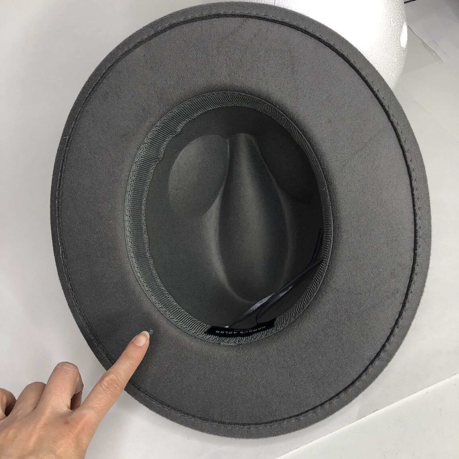 Other Marcus Adler Womens Gray Wool Blend Panama Hat Fedora Shinny Size ONE SIZE - 6 Thumbnail