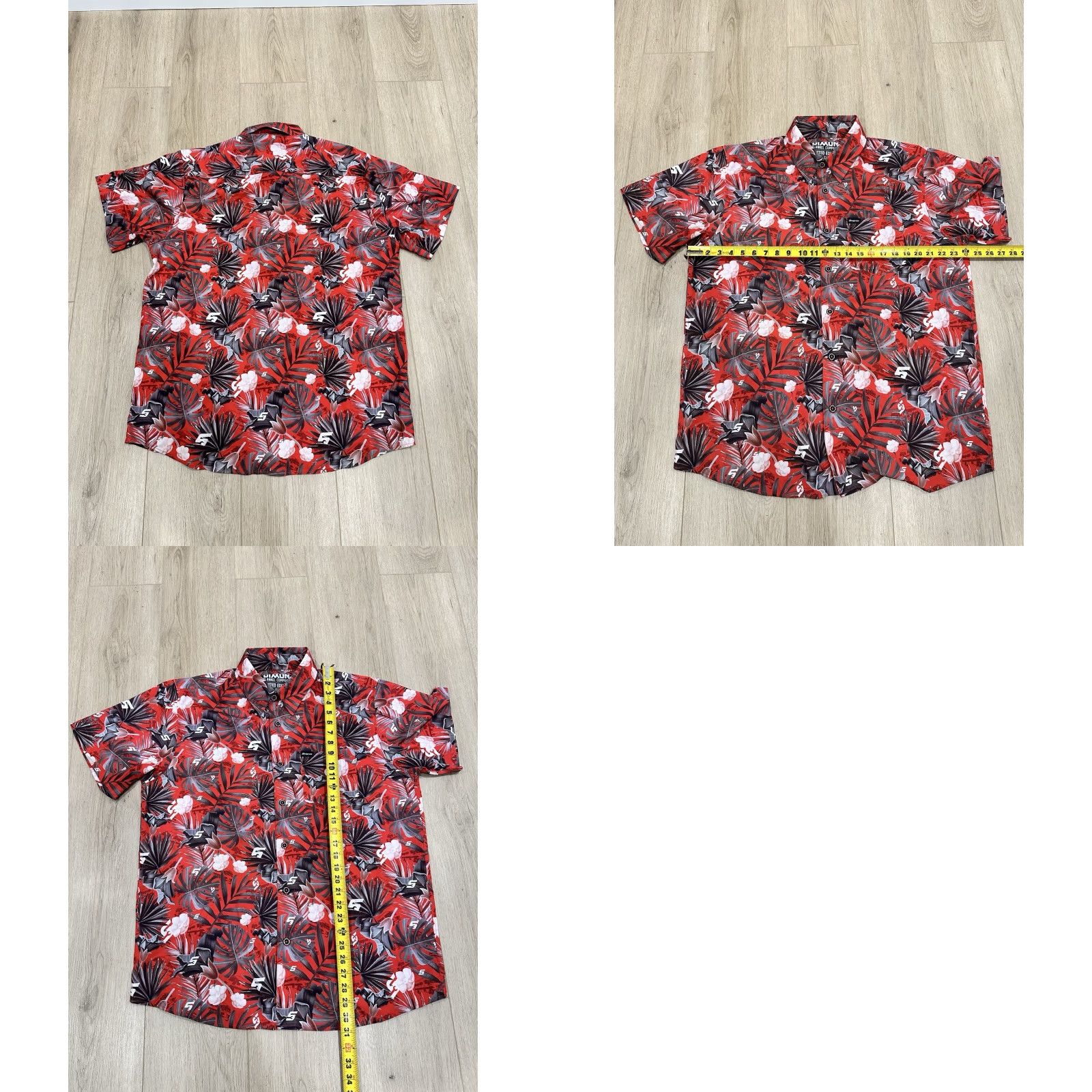 Vintage Dixxon Hawaiian Shirt Mens L Red Floral Short Sleeve Button-Up Limited Edition Stretch Size US L / EU 52-54 / 3 - 8 Thumbnail