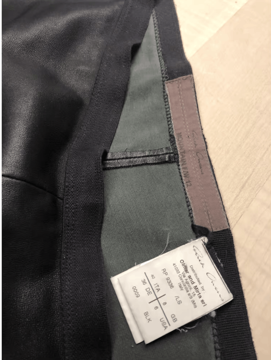 Rick Owens Rick Owens Leather Leggings Size 27" / US 4 / IT 40 - 6 Thumbnail