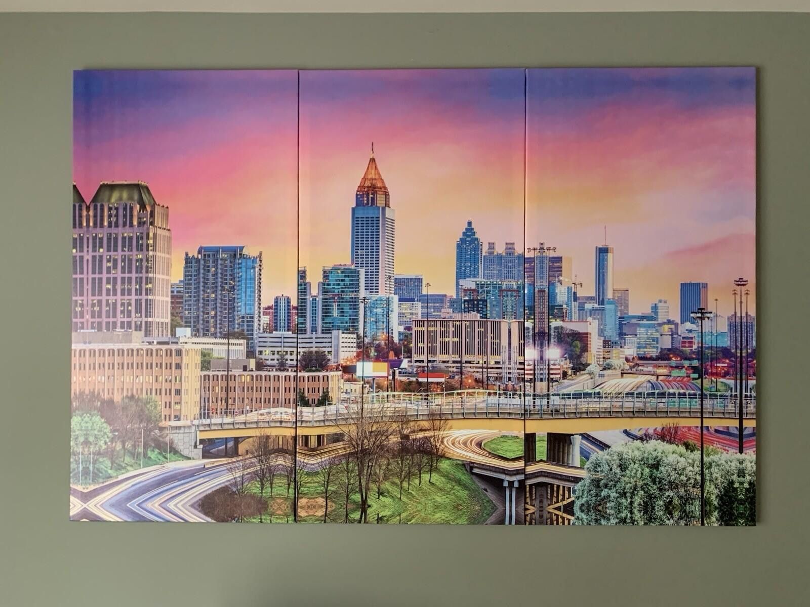 The Unbranded Brand 3 Piece Atlanta Skyline Picture Size ONE SIZE - 1 Preview