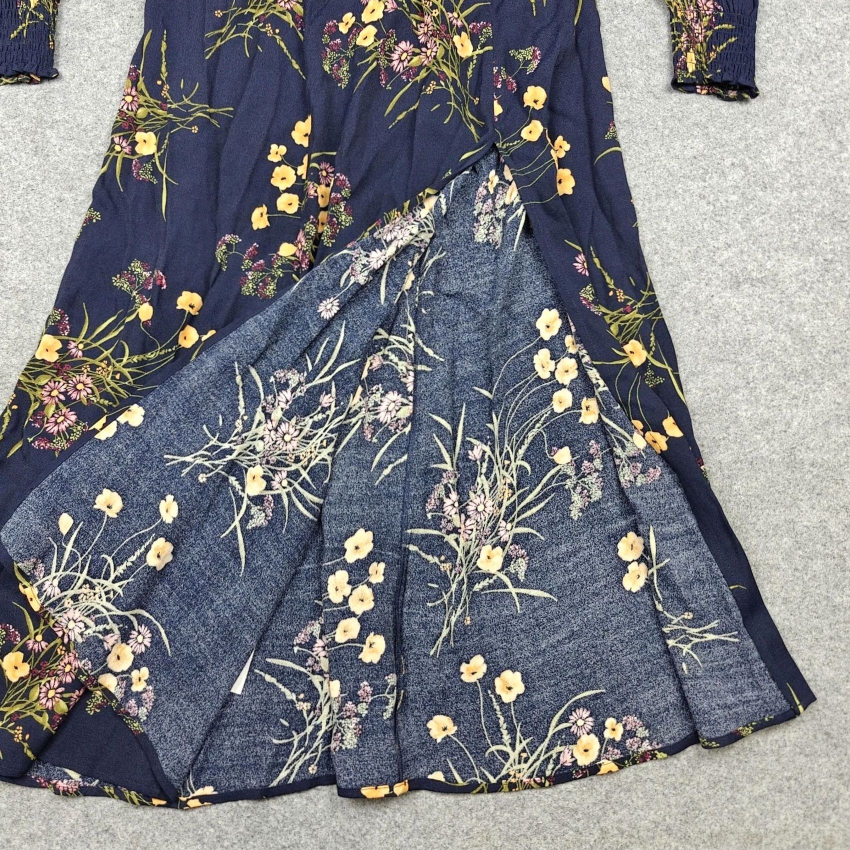 Reformation Reformation Dress Womens Blue Floral Sweetheart Puff Sleeve Fit & Flare Maxi 6 Size M / US 6-8 / IT 42-44 - 2 Thumbnail