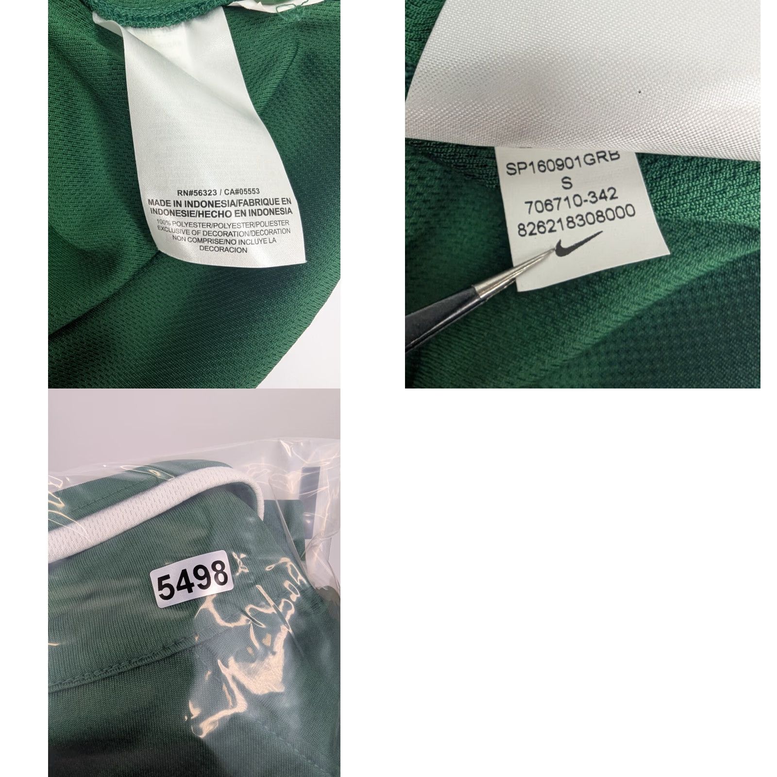 Nike Nike Golf Shirt Mens Small Green White Polo Sideline Dri Fit Athletic 706710 Size US S / EU 44-46 / 1 - 8 Thumbnail