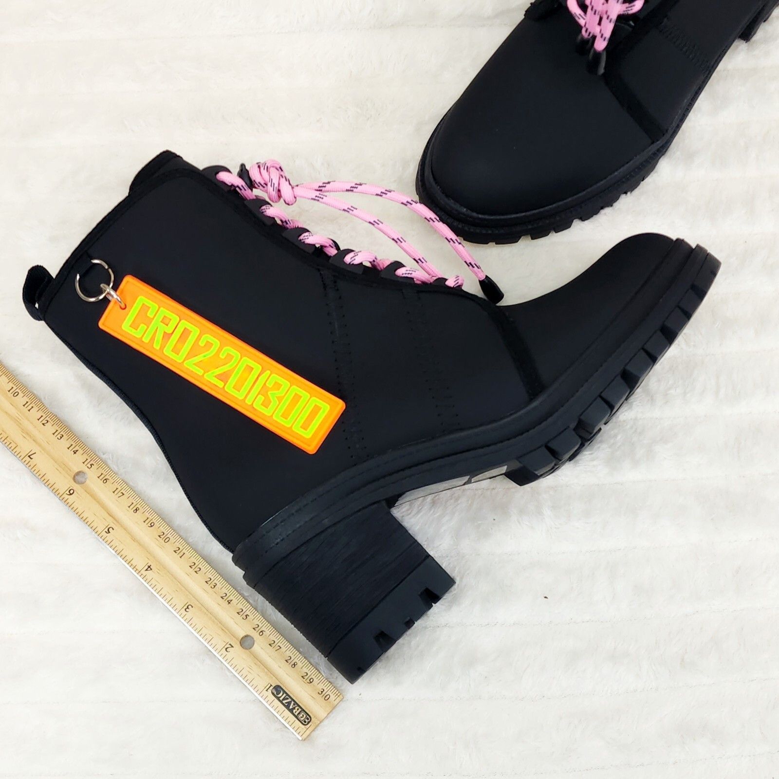 Other Stellar Black / Pink Water Resistant Combat Boots Brand New Size US 9 / IT 39 - 4 Thumbnail
