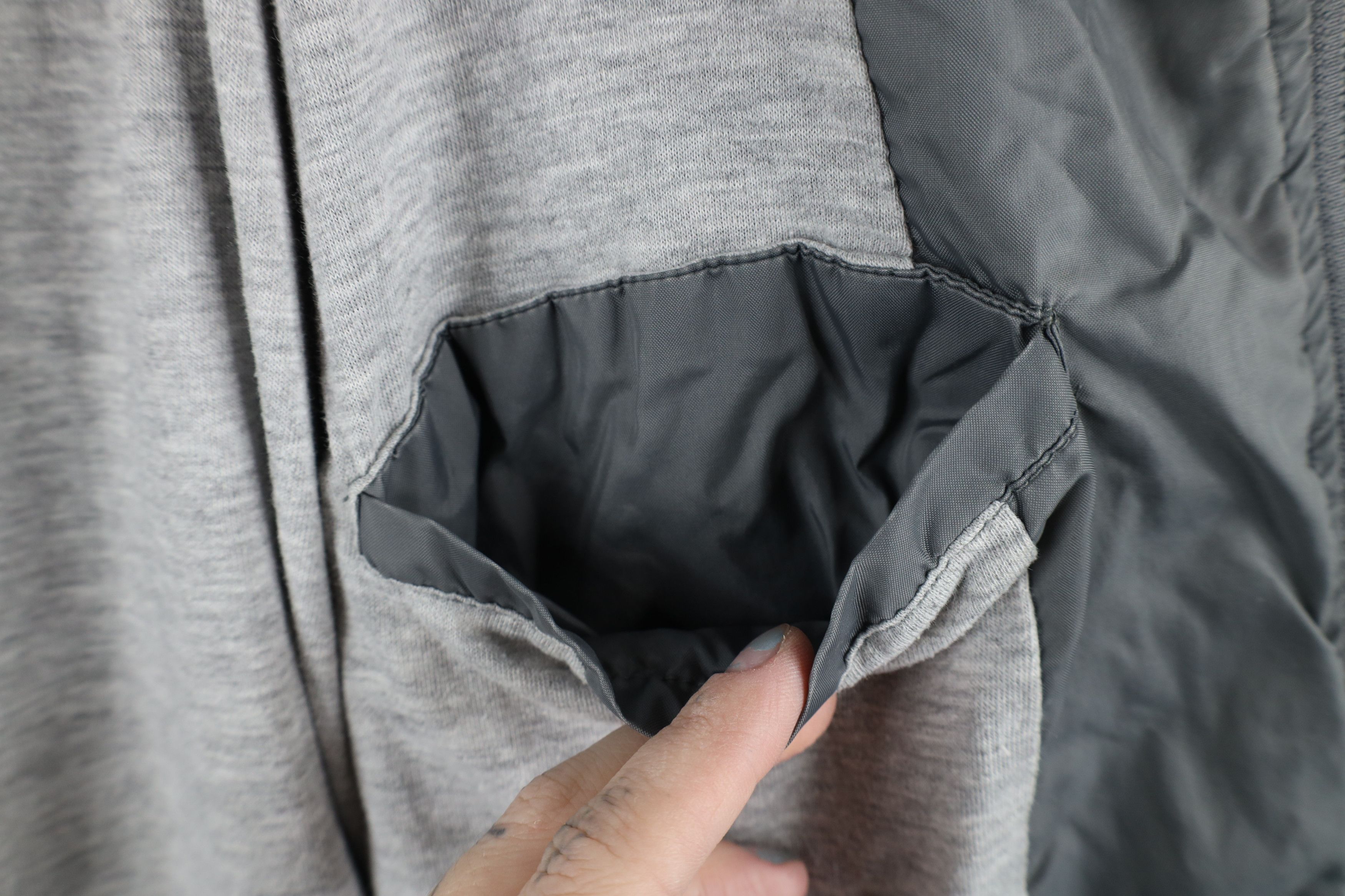 Nike × Vintage Vintage 90s Nike Scott Mini Swoosh Lined Hooded Jacket Gray Size US XXL / EU 58 / 5 - 10 Thumbnail