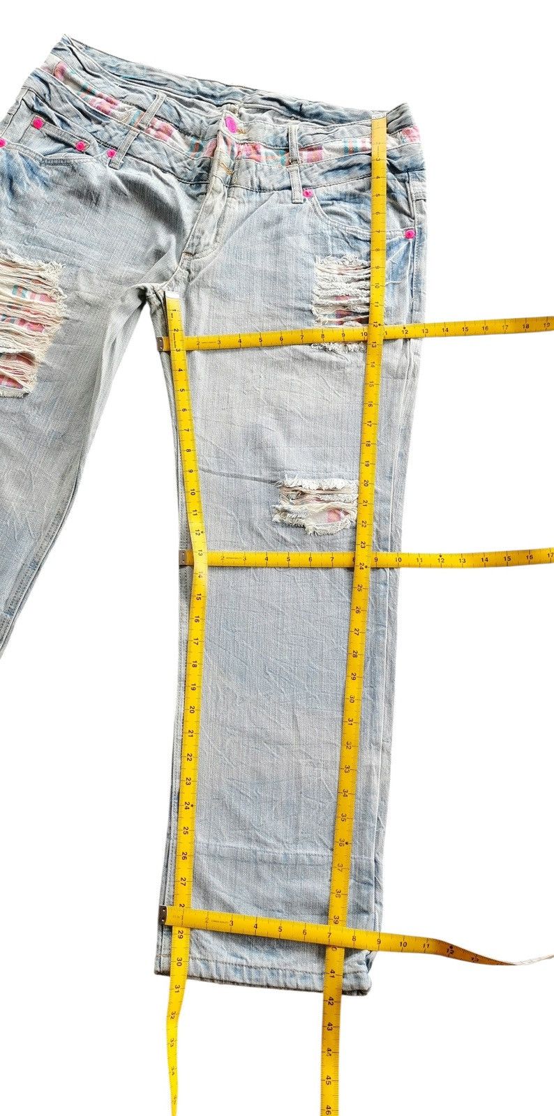 Other Size 37x30.5 Doublewaist denim jeans with clawmark design Size US 37 - 7 Thumbnail