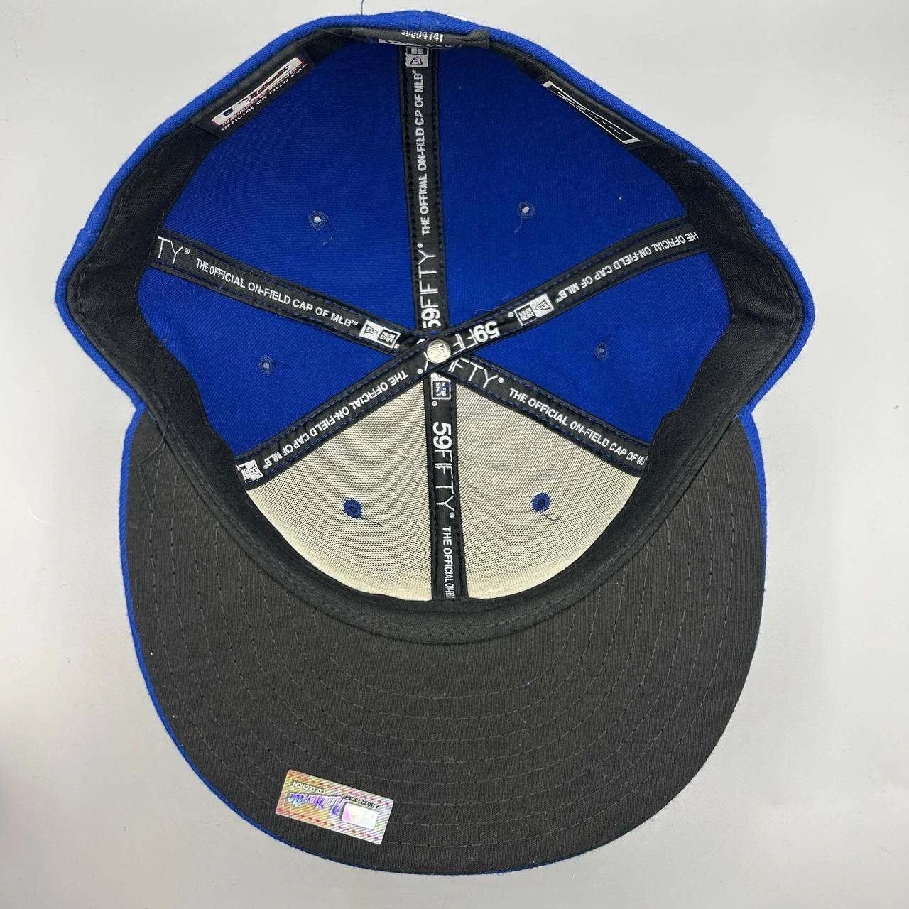 New Era New York Mets Hat Men 7 5/8 Blue Black Embroidered Fitted Size ONE SIZE - 2 Thumbnail
