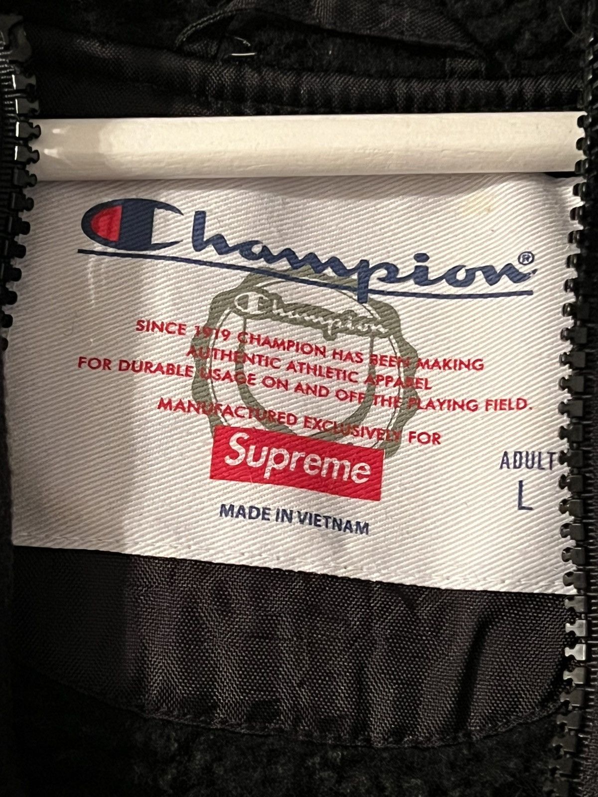 Champion × Supreme Supreme Champion Sherpa Lined Hooded Jacket FW17 Size US L / EU 52-54 / 3 - 3 Thumbnail