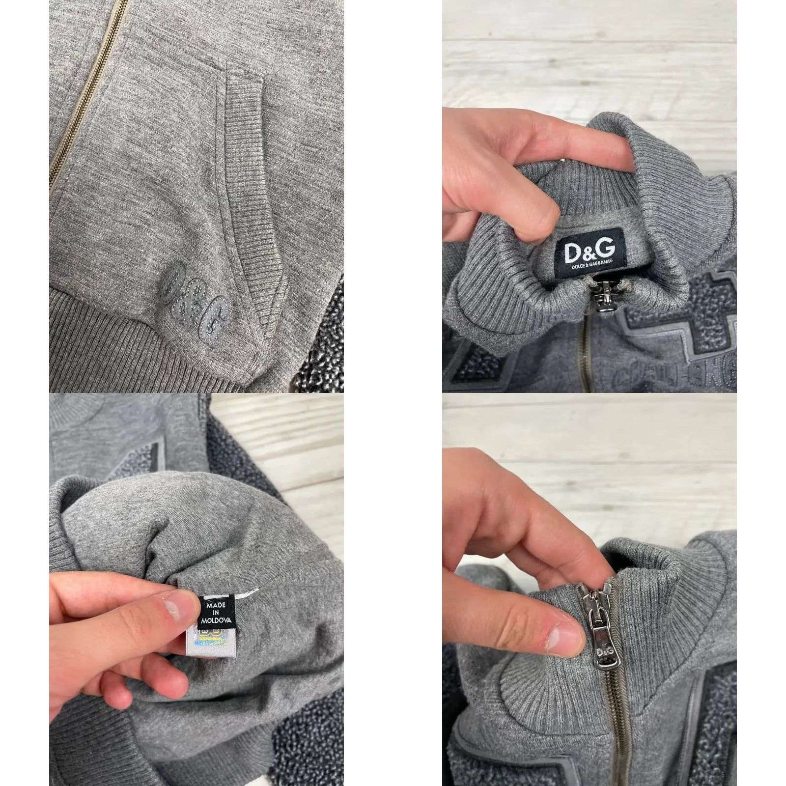 Dolce & Gabbana VINTAGE Dolce&Gabbana Jacket Men Size S Gray Bomber Logo 74 Take A Challenge NS Size US S / EU 44-46 / 1 - 8 Thumbnail
