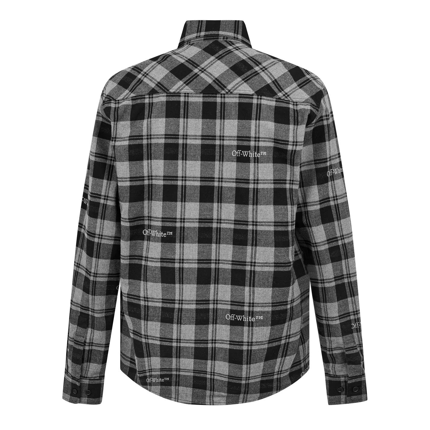 Off-White o1g2r1mq0326 Check Plaid Shirt in Black/Grey Size US S / EU 44-46 / 1 - 2 Thumbnail