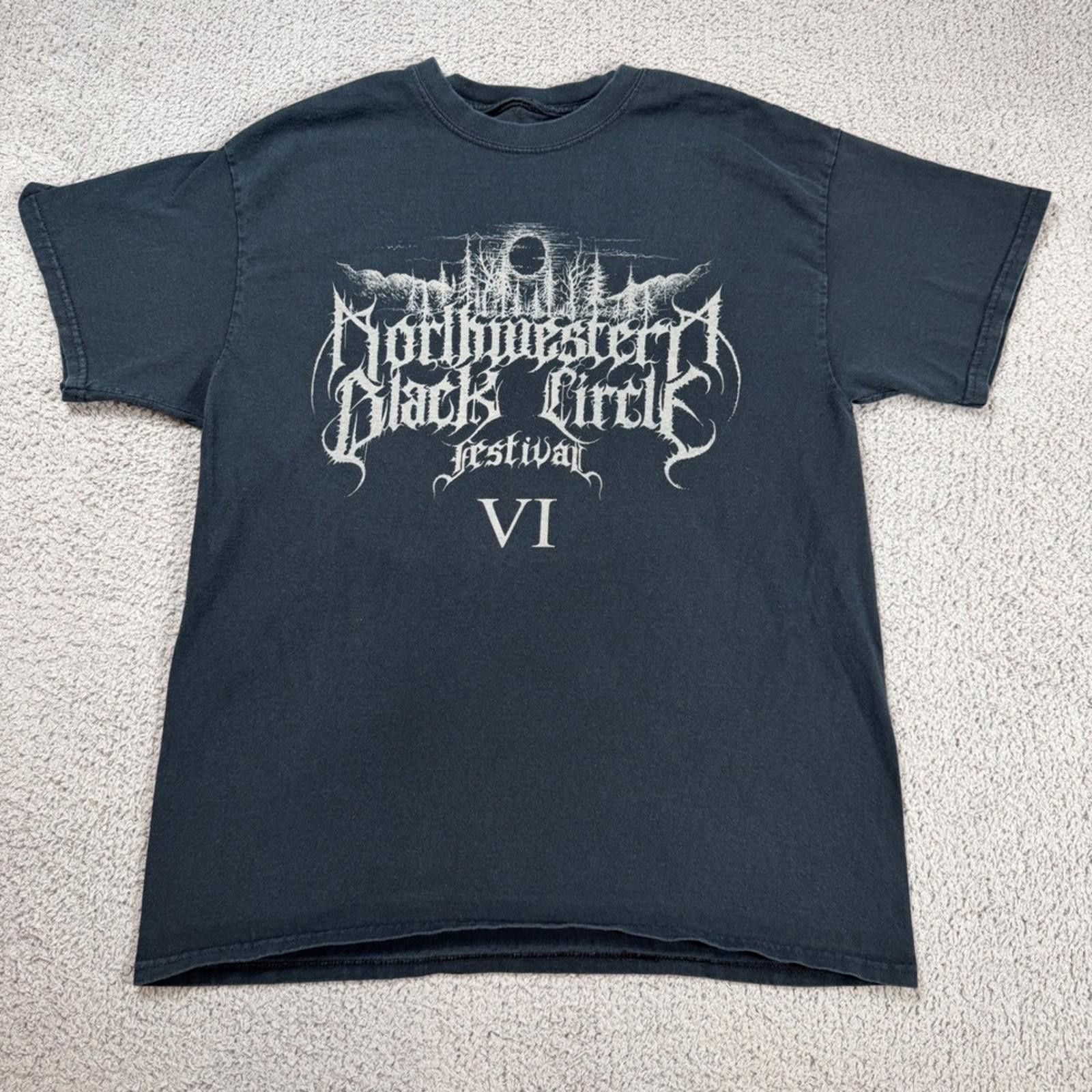 Other Northwestern Black Circle Festival VI Metal Band T Shirt Size US M / EU 48-50 / 2 - 2 Thumbnail