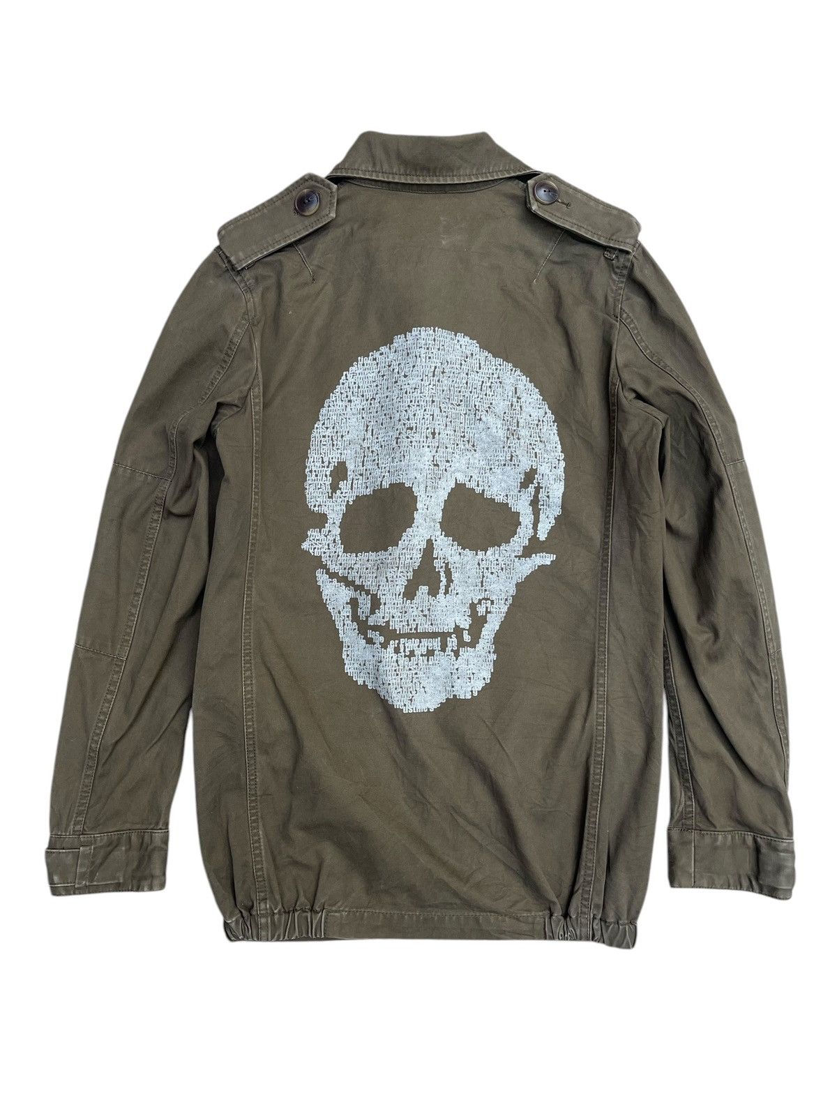 If Six Was Nine Untitled Men Military Jacket - Vintage Skull Print - Size 44 Size US S / EU 44-46 / 1 - 1 Thumbnail