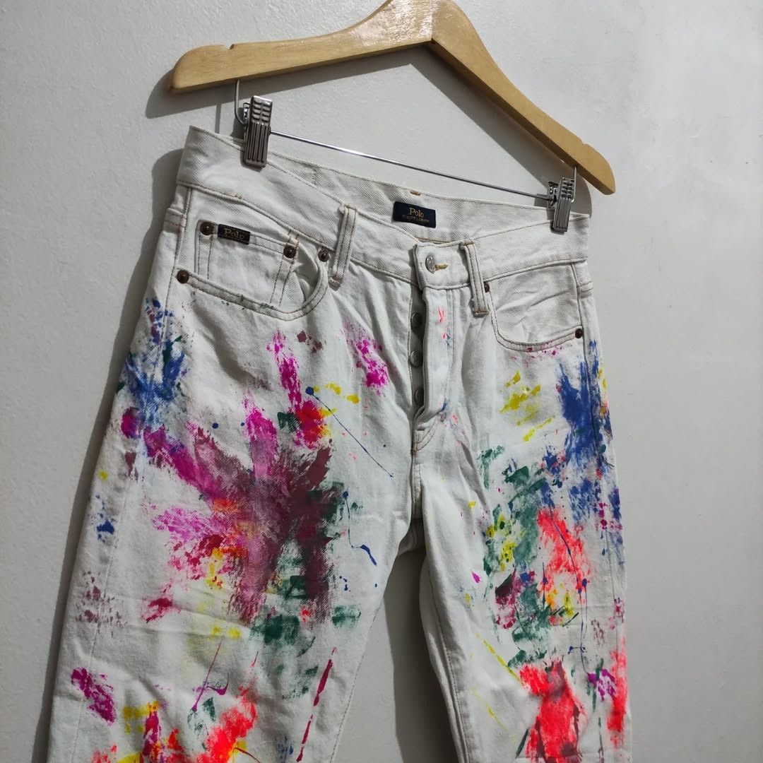 Polo Ralph Lauren Polo Ralph Lauren Paint Splatter Jeans Size 30 Size 30" / US 8 / IT 44 - 12 Thumbnail