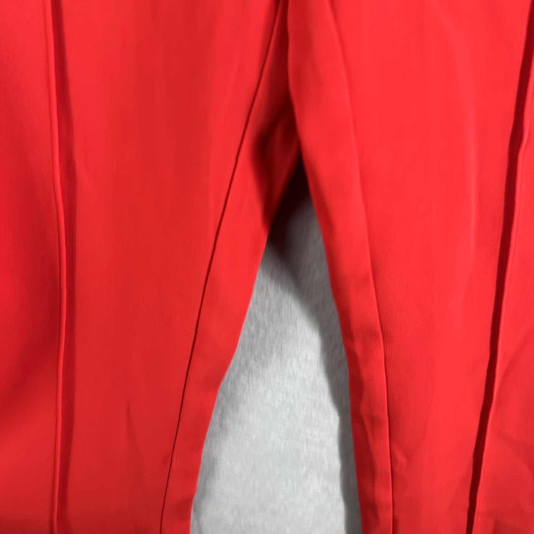 Cinq a Sept Cinq a Sept Womens Pants 00 Red Crepe Ankle Slit High Rise Zip Ruthie Quiet Lux Size 24" / US 00 / IT 34 - 6 Thumbnail