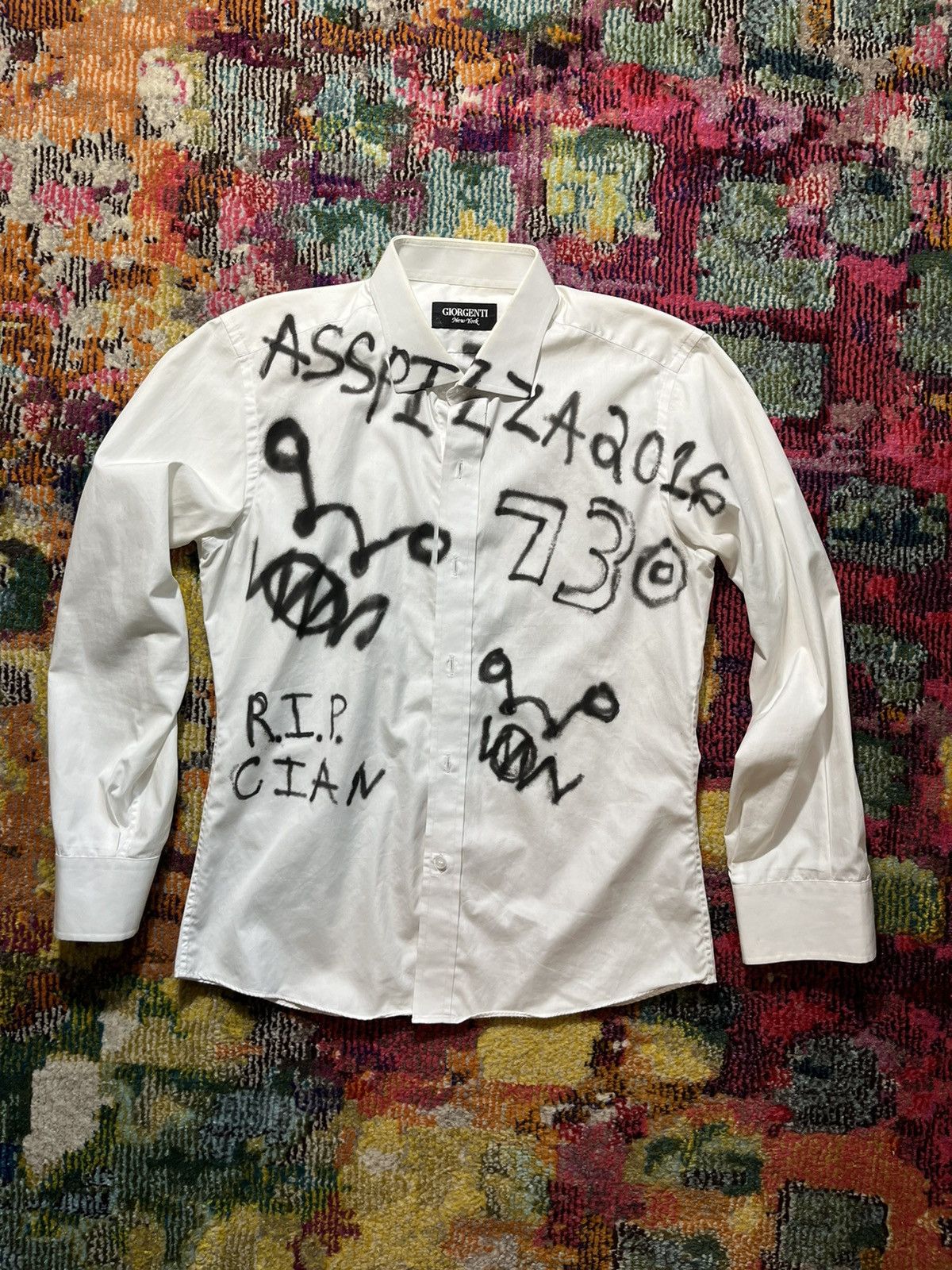 image of Asspizza Xs Button-Up 2016 in White, Women's