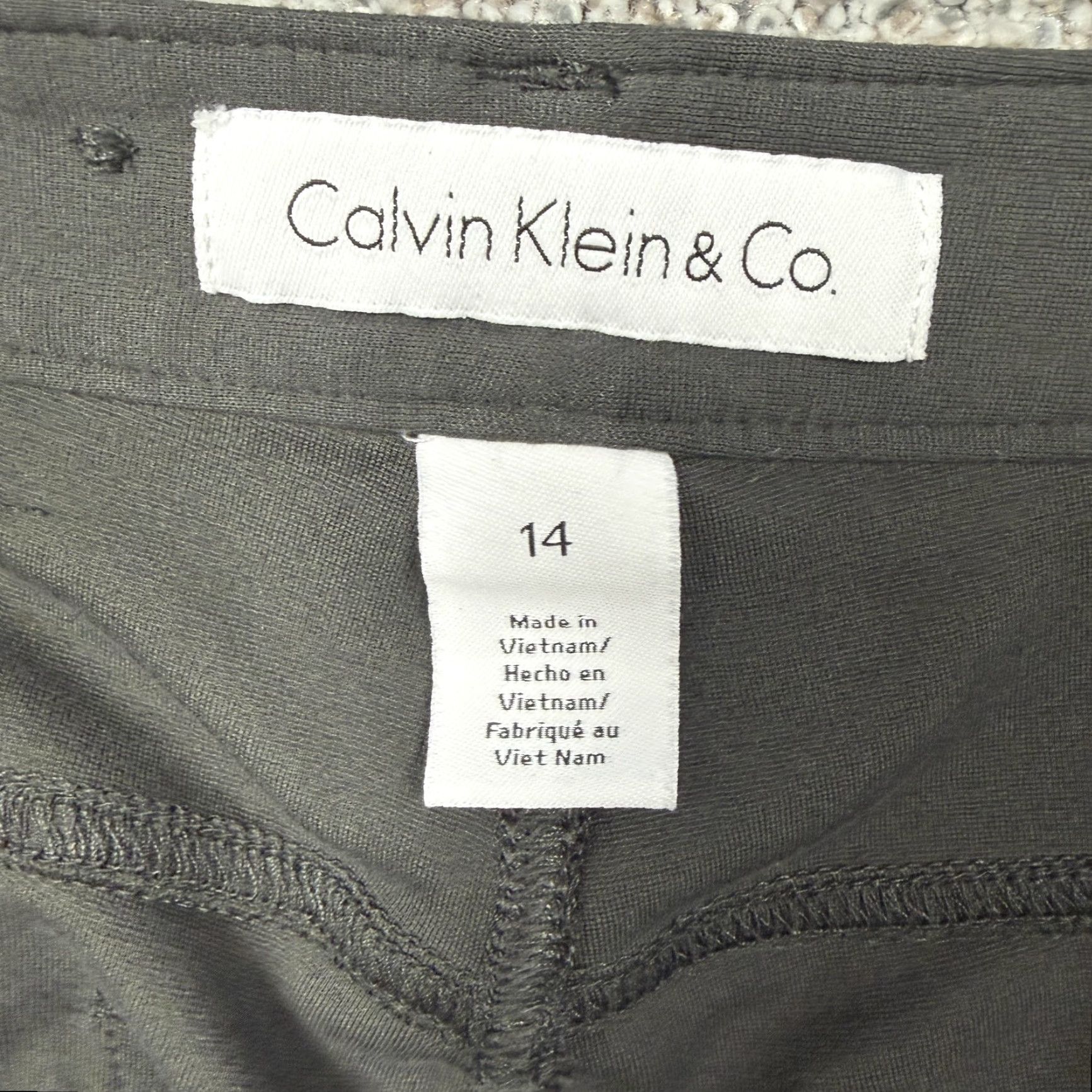 Calvin Klein Calvin Klein & Co Pants Womens 14 Gray Ponte Jegging Skinny Office Chic Slit Front Flat Front Pockets Stretch Size 36" / US 14 / IT 50 - 7 Thumbnail