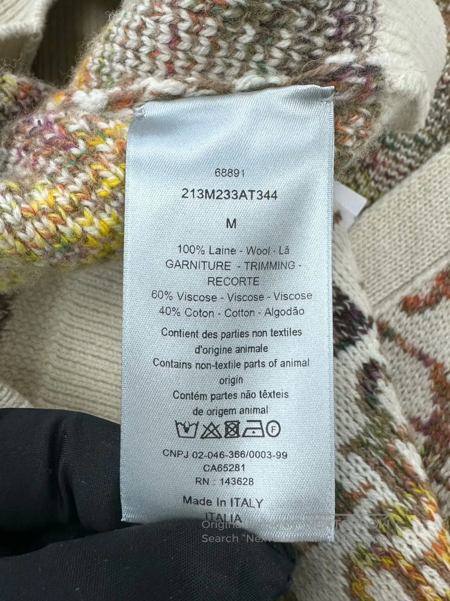 Dior Dior Yellow Colorful Full Print Logo Wool Knit Cardigan| Size US M / EU 48-50 / 2 - 5 Thumbnail