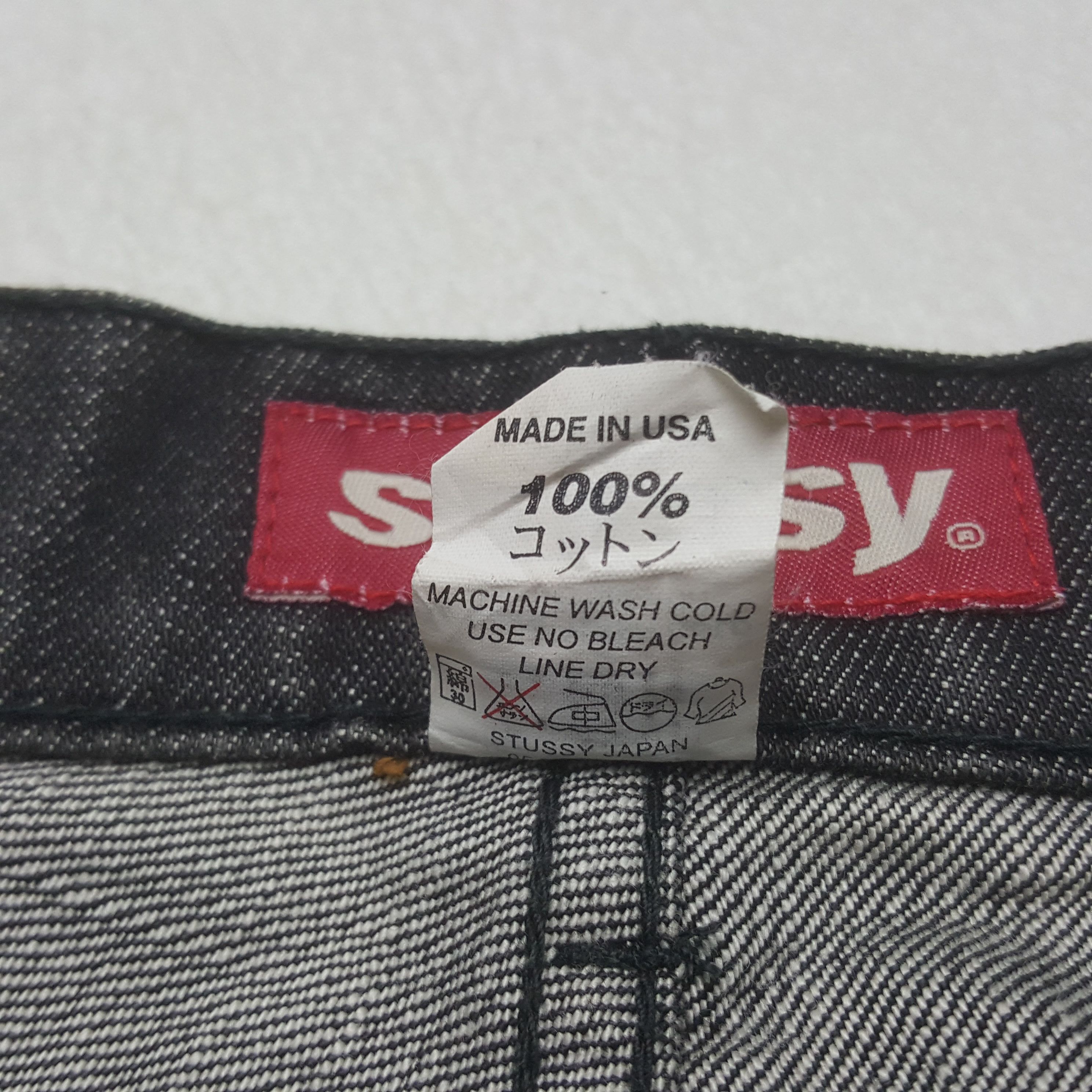 Vintage Stussy USA Custom Art Big Logo Denim Jeans