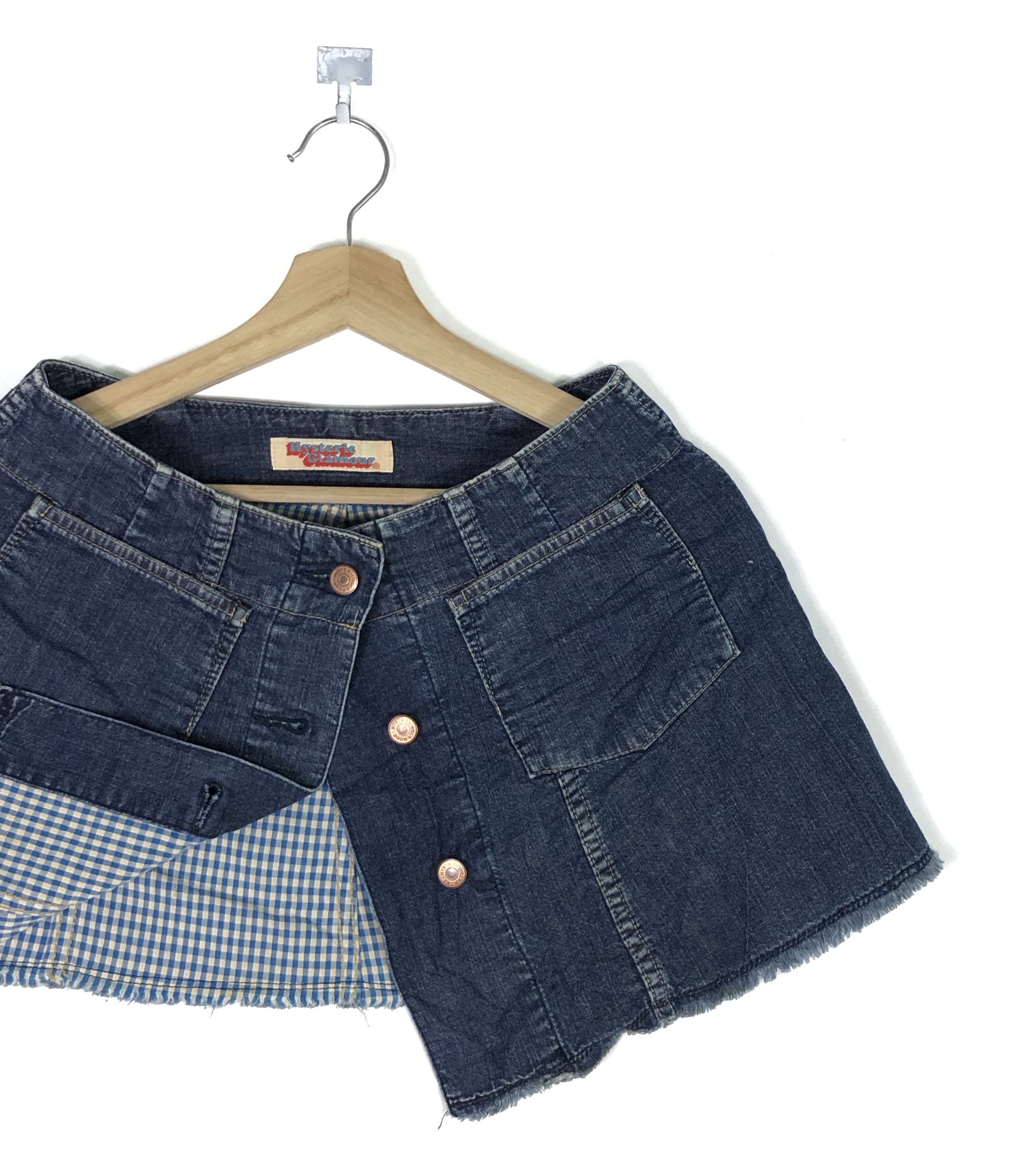 Hysteric Glamour RARE🔥VINTAGE 90’S HYSTERIC DENIM WRAP BUTTONED MINI SKIRT Size 27" / US 4 / IT 40 - 5 Thumbnail