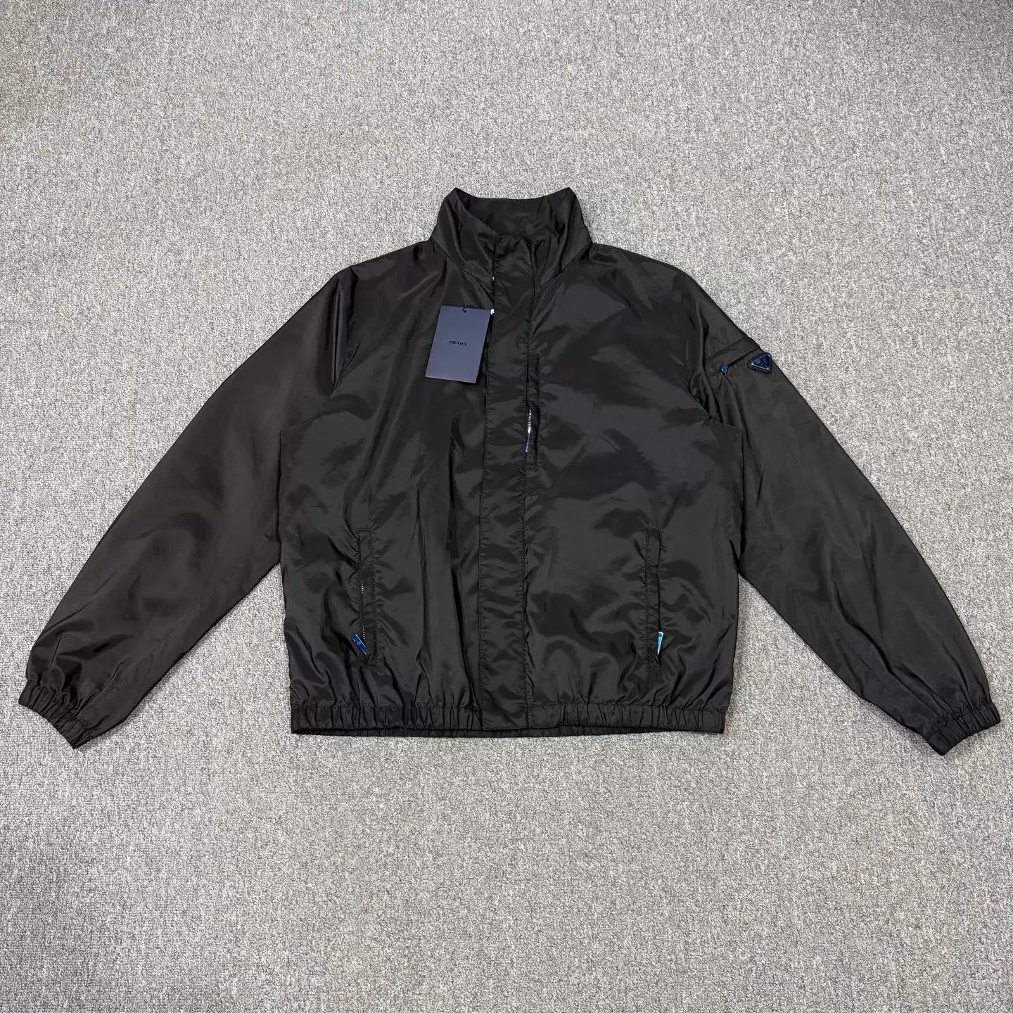 Prada Black Lightweight Zip-Front Jacket - XXL Size US XXL / EU 58 / 5 - 1 Thumbnail