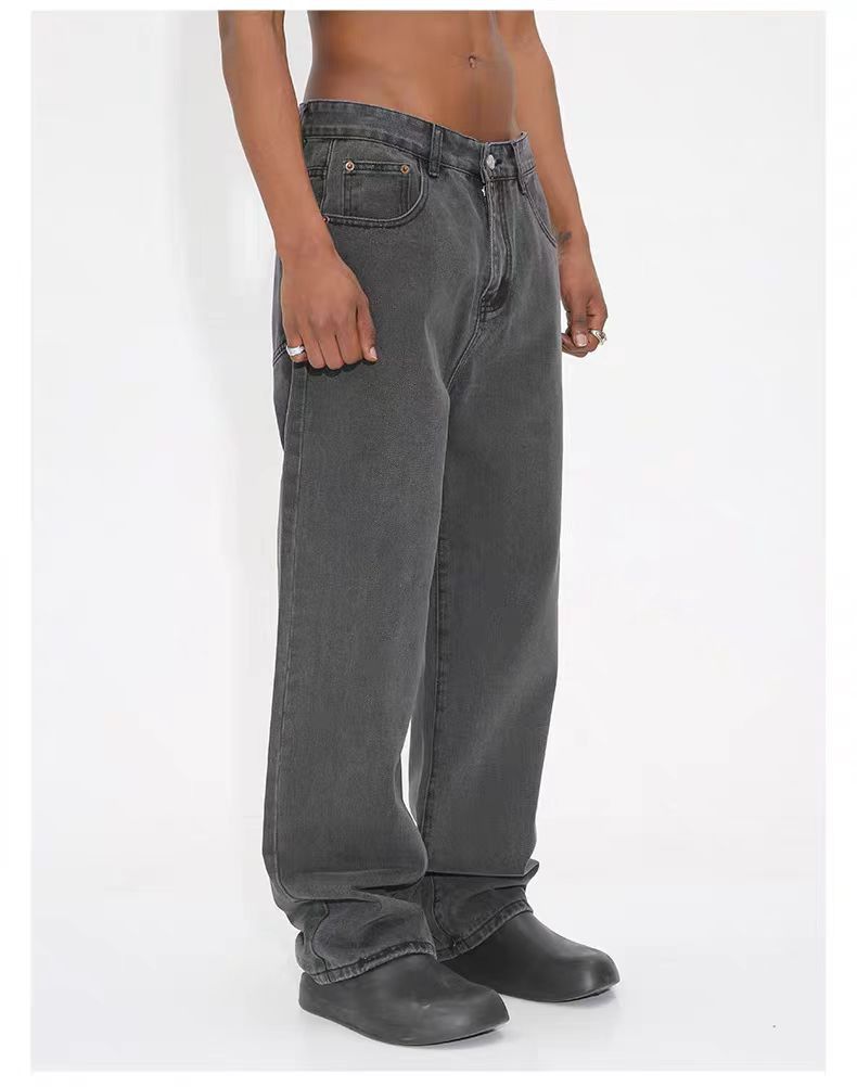 Jean × Vintage Washed distressed loose baggy jeans y2k Size US 28 / EU 44 - 3 Thumbnail