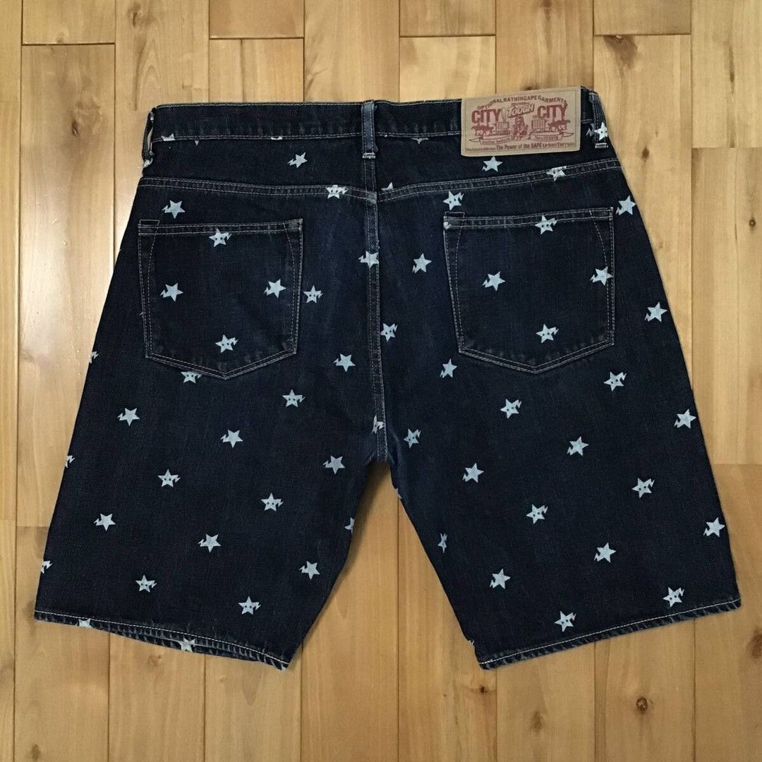 Bape BAPE STA Denim Shorts a bathing ape star BAPESTA ★size M Size US 32 / EU 48 - 4 Thumbnail