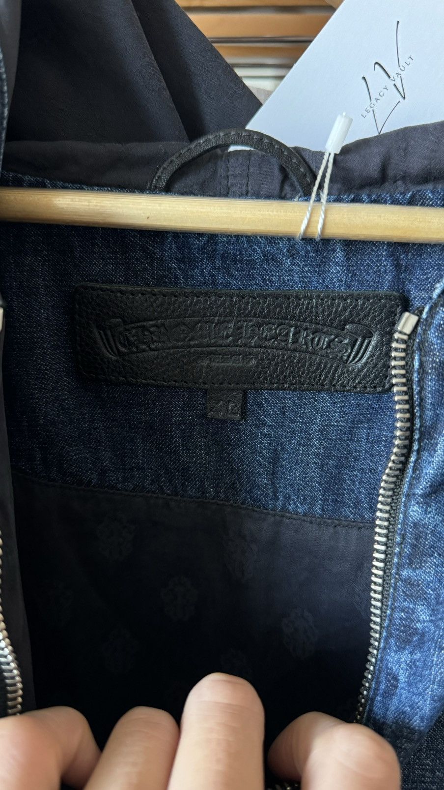 Chrome Hearts CHROME HEARTS DENIM QUARTER ZIP TRIPLE CROSS PATCH Size US XL / EU 56 / 4 - 3 Thumbnail