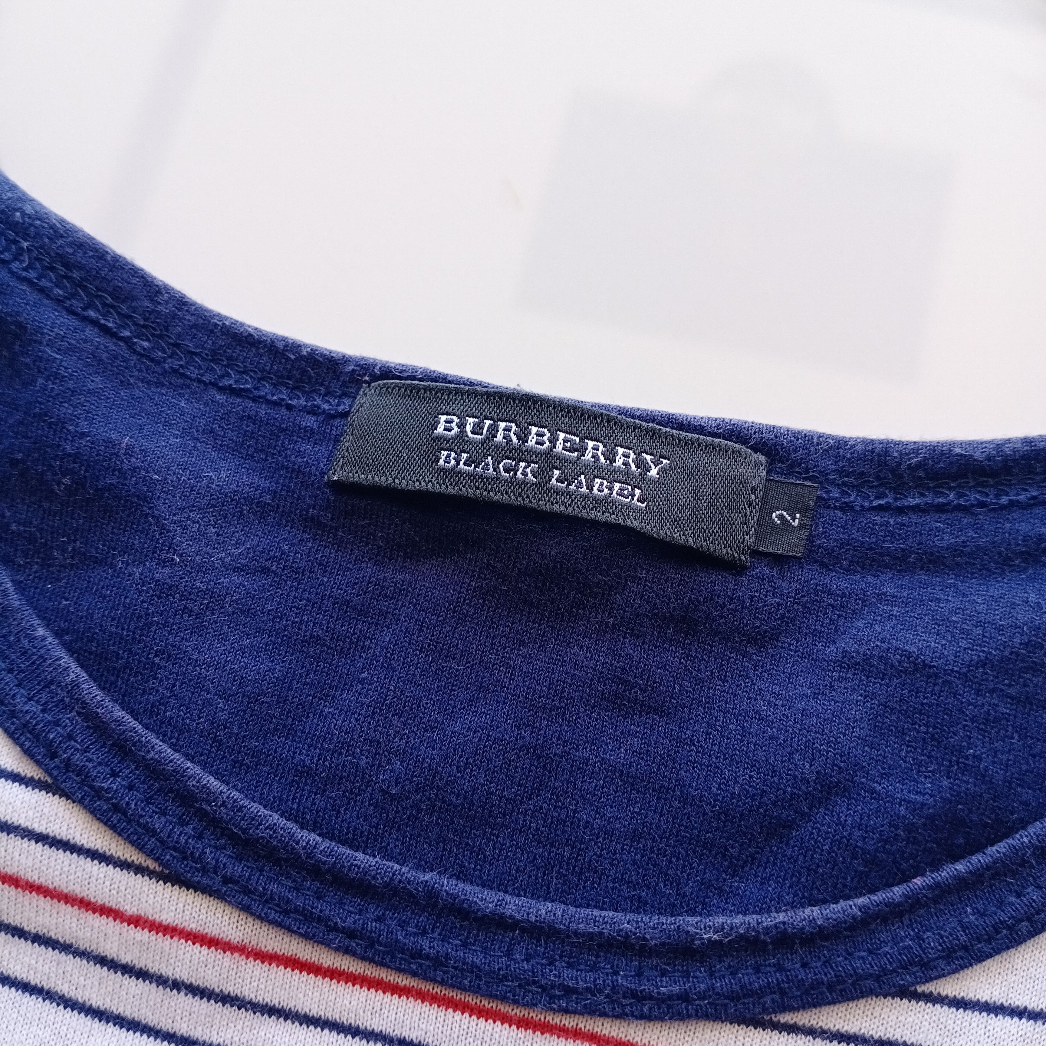 Burberry Burberry Black Label Stripes Tee Shirt Japan 2 Fit S pocket Size US S / EU 44-46 / 1 - 3 Thumbnail