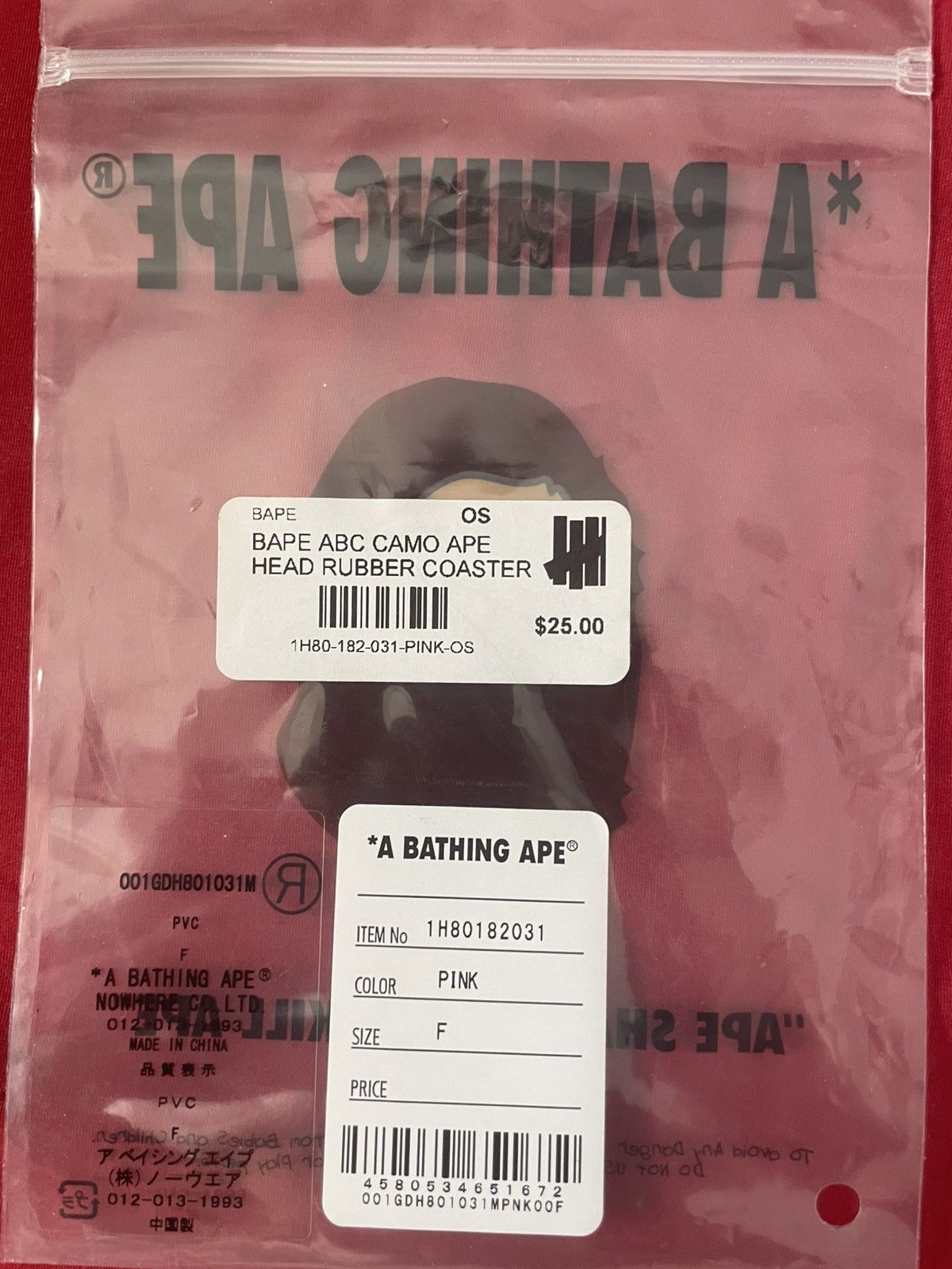 Bape BAPE Pink ABC Camo Ape Head Coaster Size ONE SIZE - 6 Thumbnail