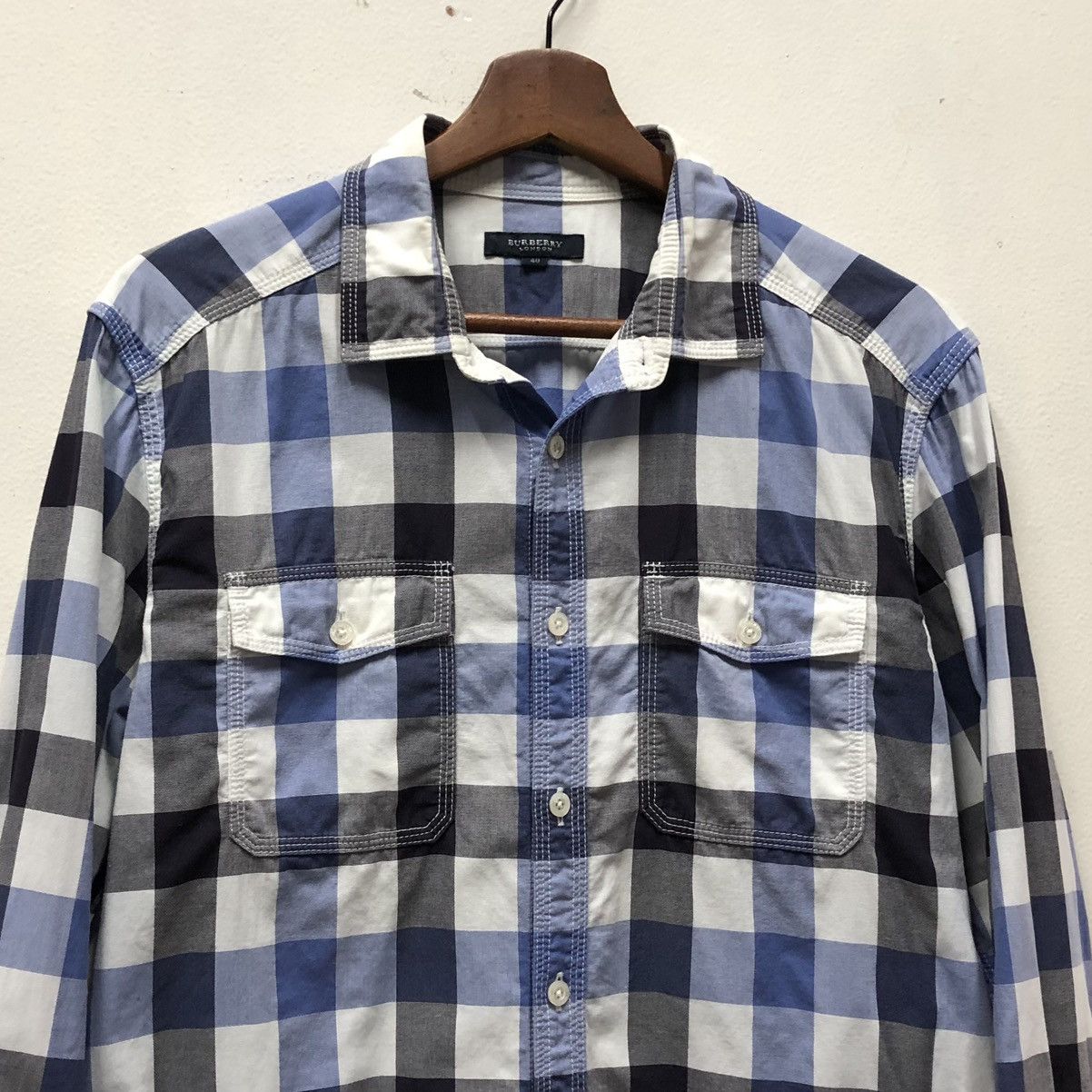 Burberry Authentic Burberry London Checkered Long Sleeve Shirt Size US M / EU 48-50 / 2 - 3 Thumbnail