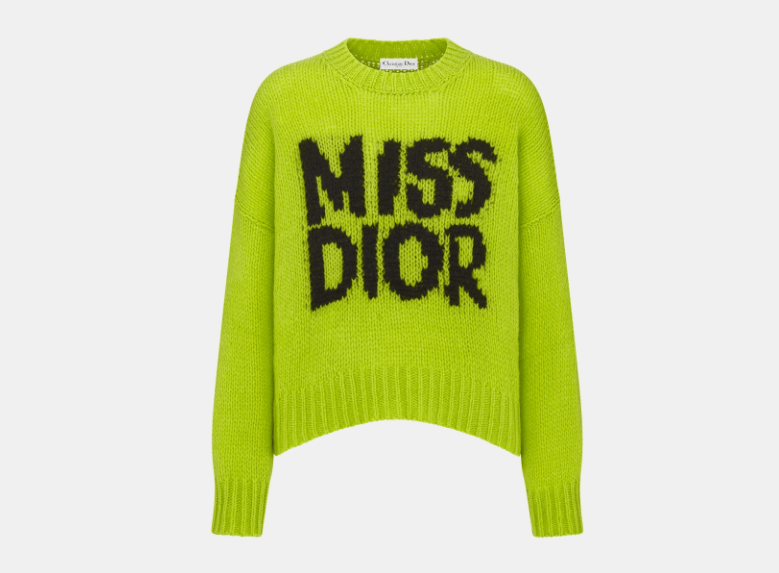 Dior o1w1db11225 454S20 Oversized Sweater in Green/Black Size L / US 10 / IT 46 - 1 Thumbnail