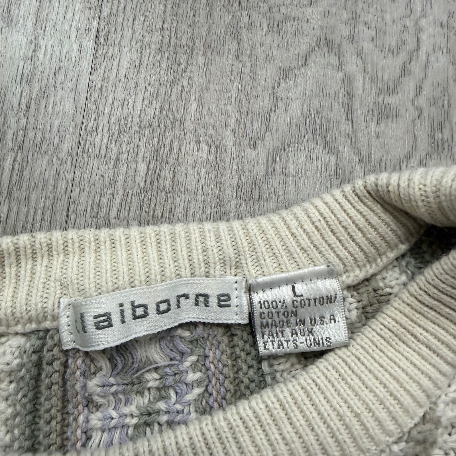 Vintage Vintage Claiborne Sweater Men's Large Geometric Crewneck Size US L / EU 52-54 / 3 - 4 Thumbnail