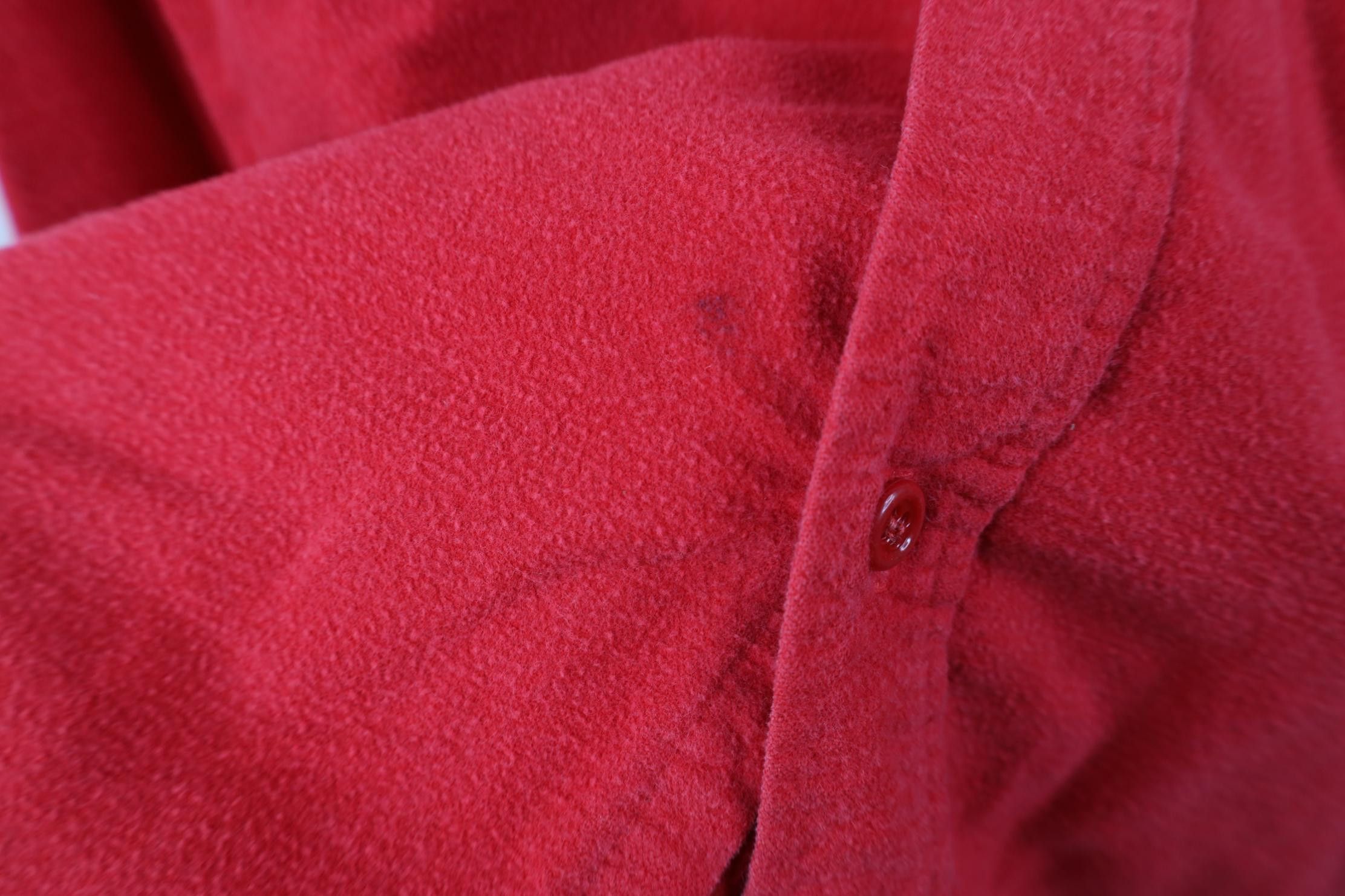 FiveBrother Vintage 70s Five Brother Chamois Cloth Button Shirt Red USA Size US XL / EU 56 / 4 - 6 Thumbnail
