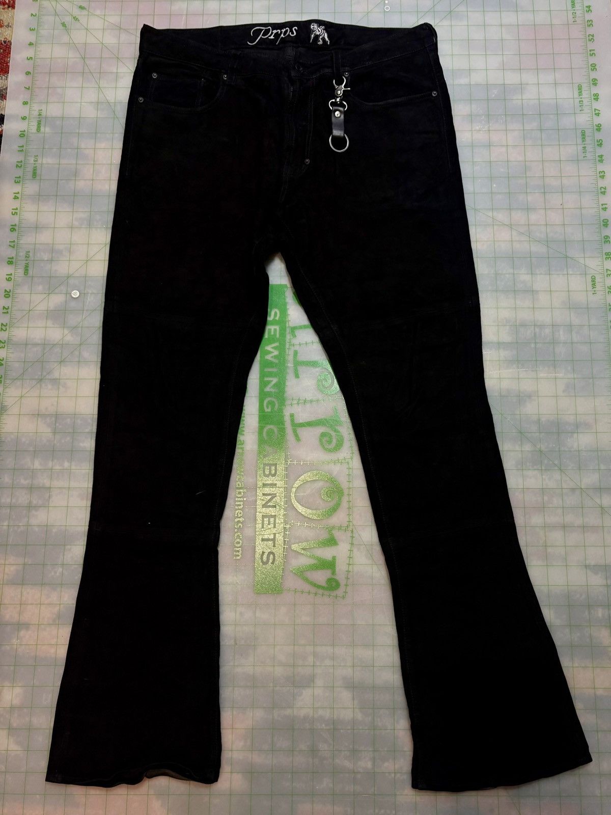 Prps Prps Black Flare Jean w/ Keyring Accent Size US 33 - 1 Thumbnail