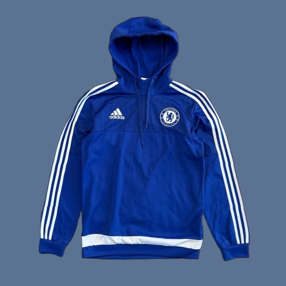 Mens Adidas Chelsea Football Club Soccer Pullover Hoodie S Small Blue Mens
