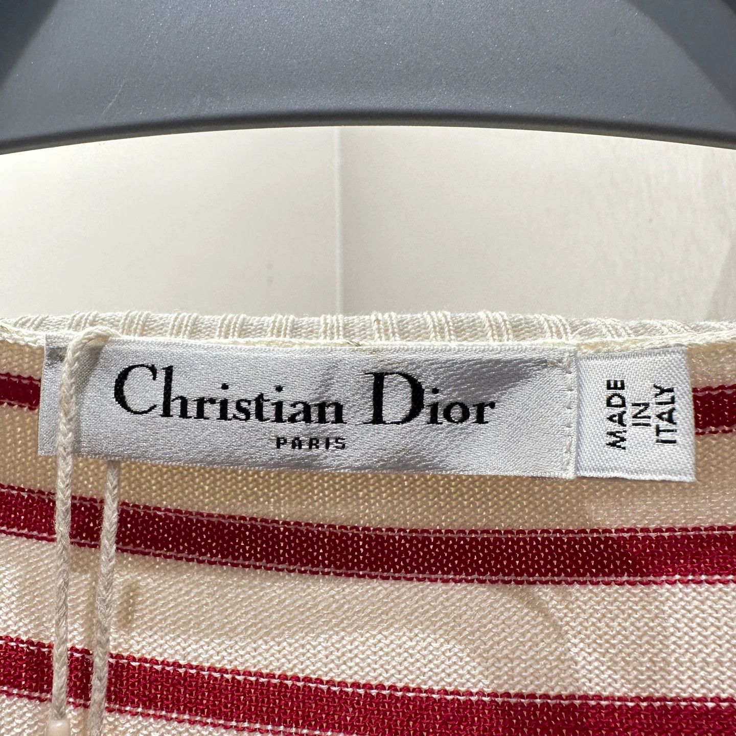 Dior Dior feb269 logo navy collar red white stripe knit 40 silk Size M / US 6-8 / IT 42-44 - 3 Thumbnail