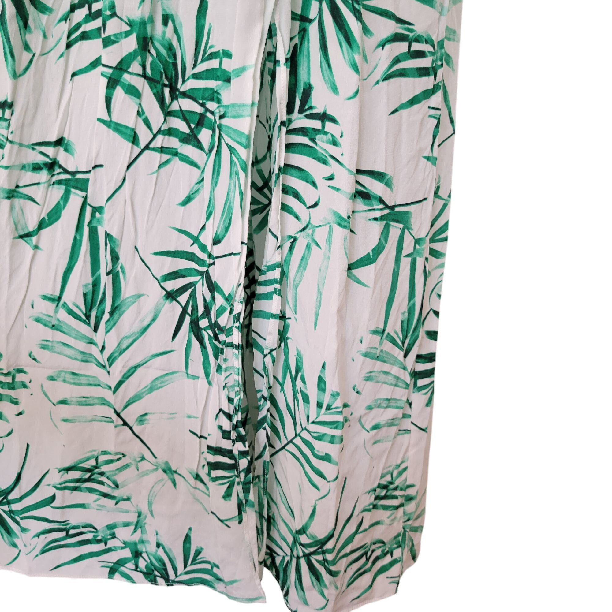 Amanda Uprichard Amanda Uprichard S Silk Green Palm Leaf Print RIO Maxi Halte Size S / US 4 / IT 40 - 10 Thumbnail