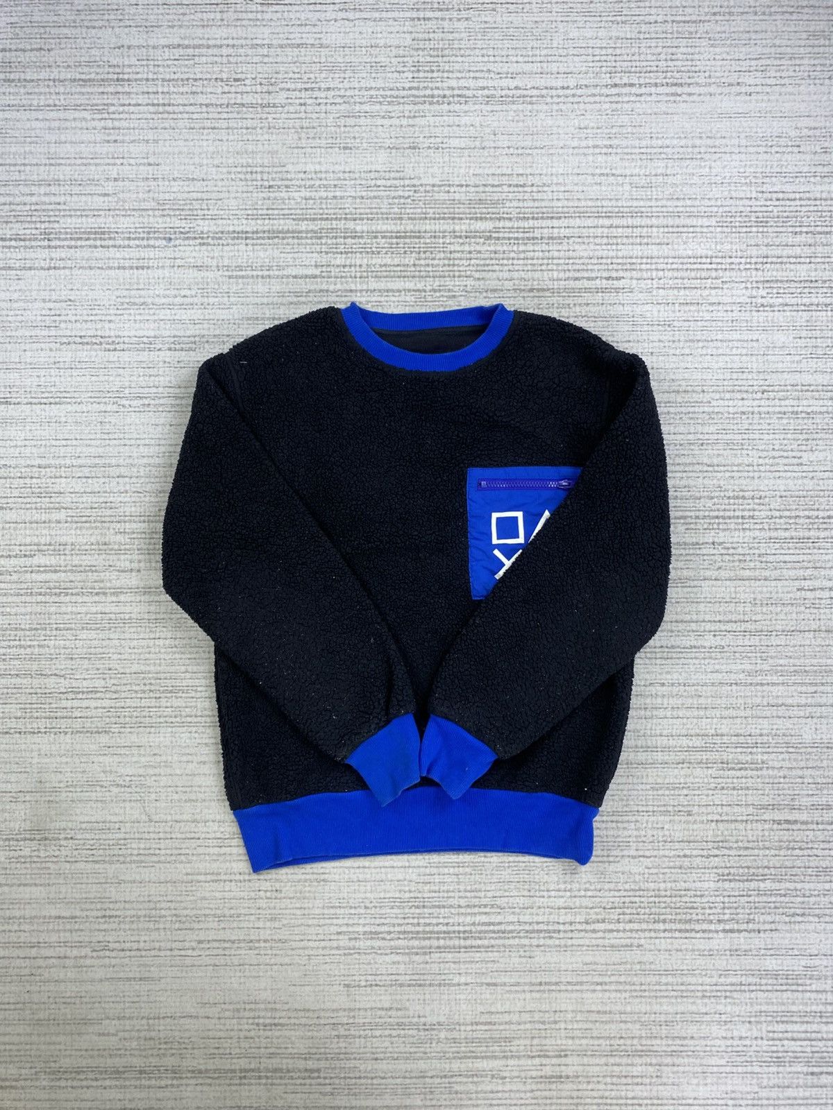 GU × Playstation × Vintage Vintage Playstation X Gu Rare Black Fleece Sweatshirt Size US M / EU 48-50 / 2 - 6 Thumbnail